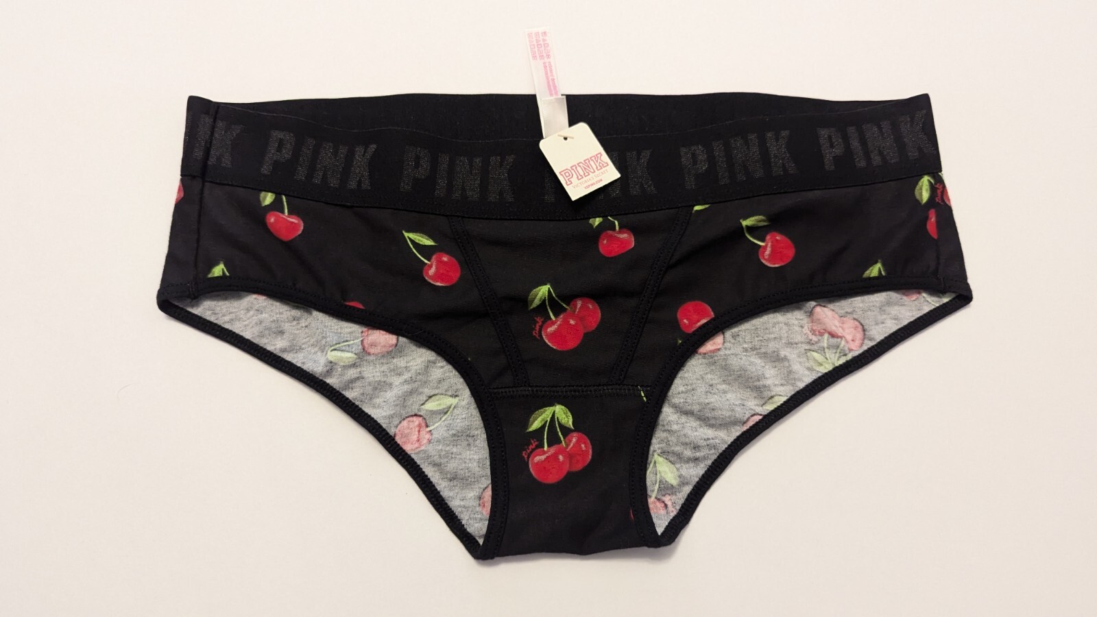 New Victoria’s Secret PINK Cherry Hipster Panties Vintage NWT M 2019 Cheeky 🍒
