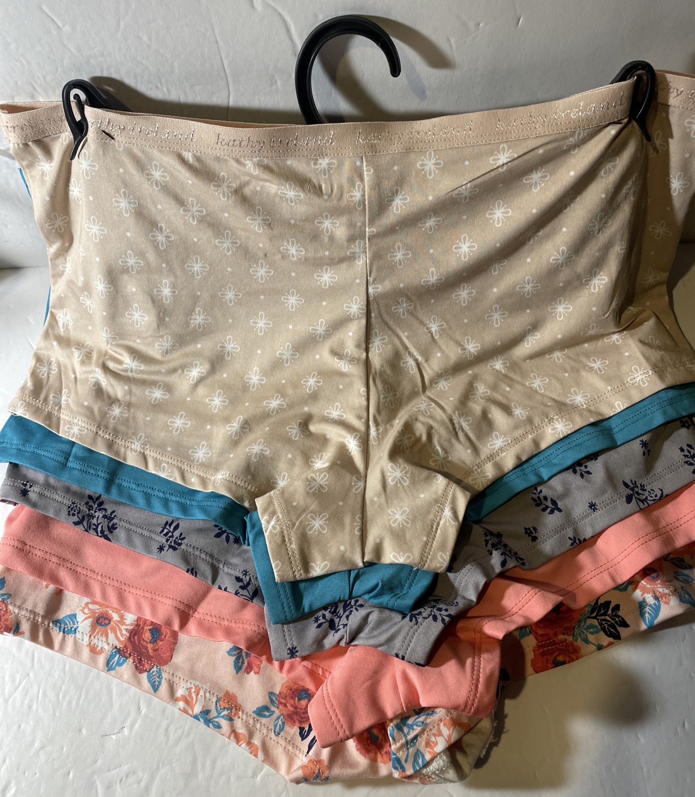 Kathy Ireland Intimates Boy Shorts Underwear Panties 5- Pair Polyester Size 1 X