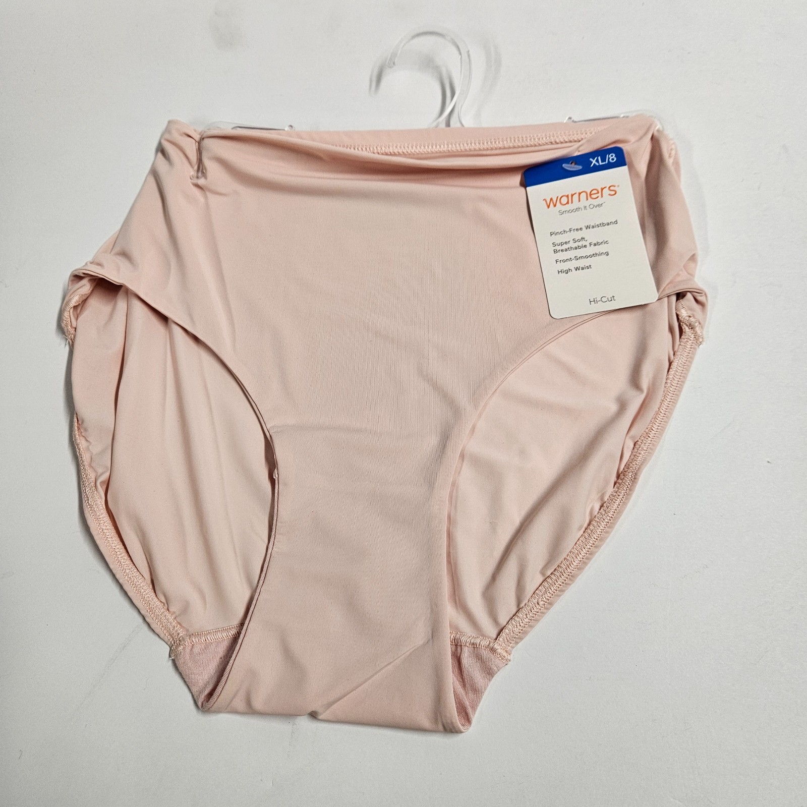 Warners HI CUT panties Smooth it over Front High waist RT9021C beige nylon~ XL/8