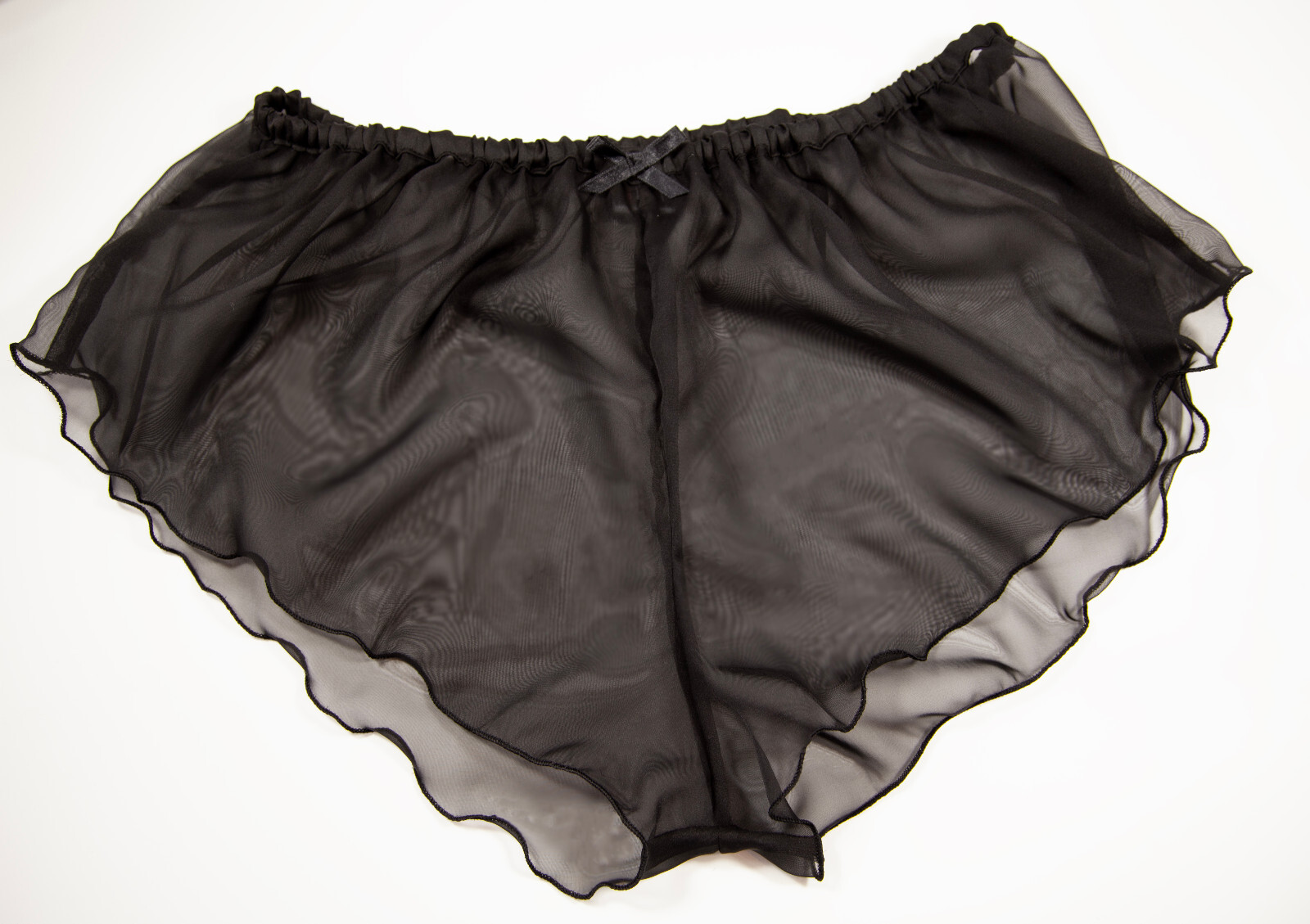 French Knickers CHIFFON sheer see through panties Sexy lingerie black red pink +