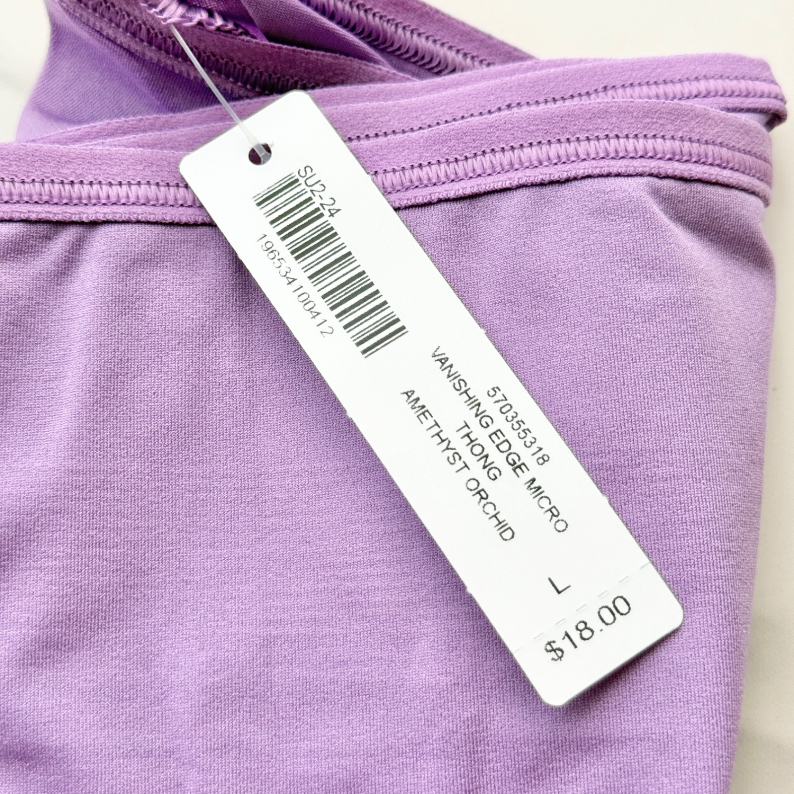 Soma Vanishing Edge Microfiber Thong Panty Amethyst Orchid Size XS/M/L/XL