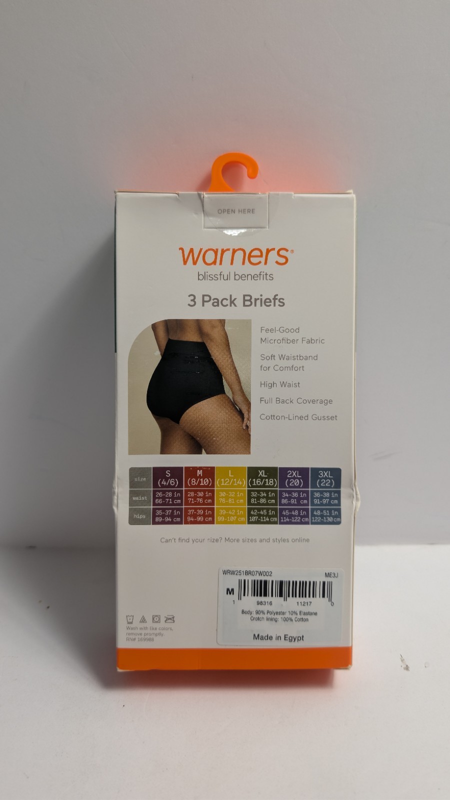 Warner’s Blissful Benefits Microfiber Briefs 3-Pack, Women’s Size M (8/10), NIB