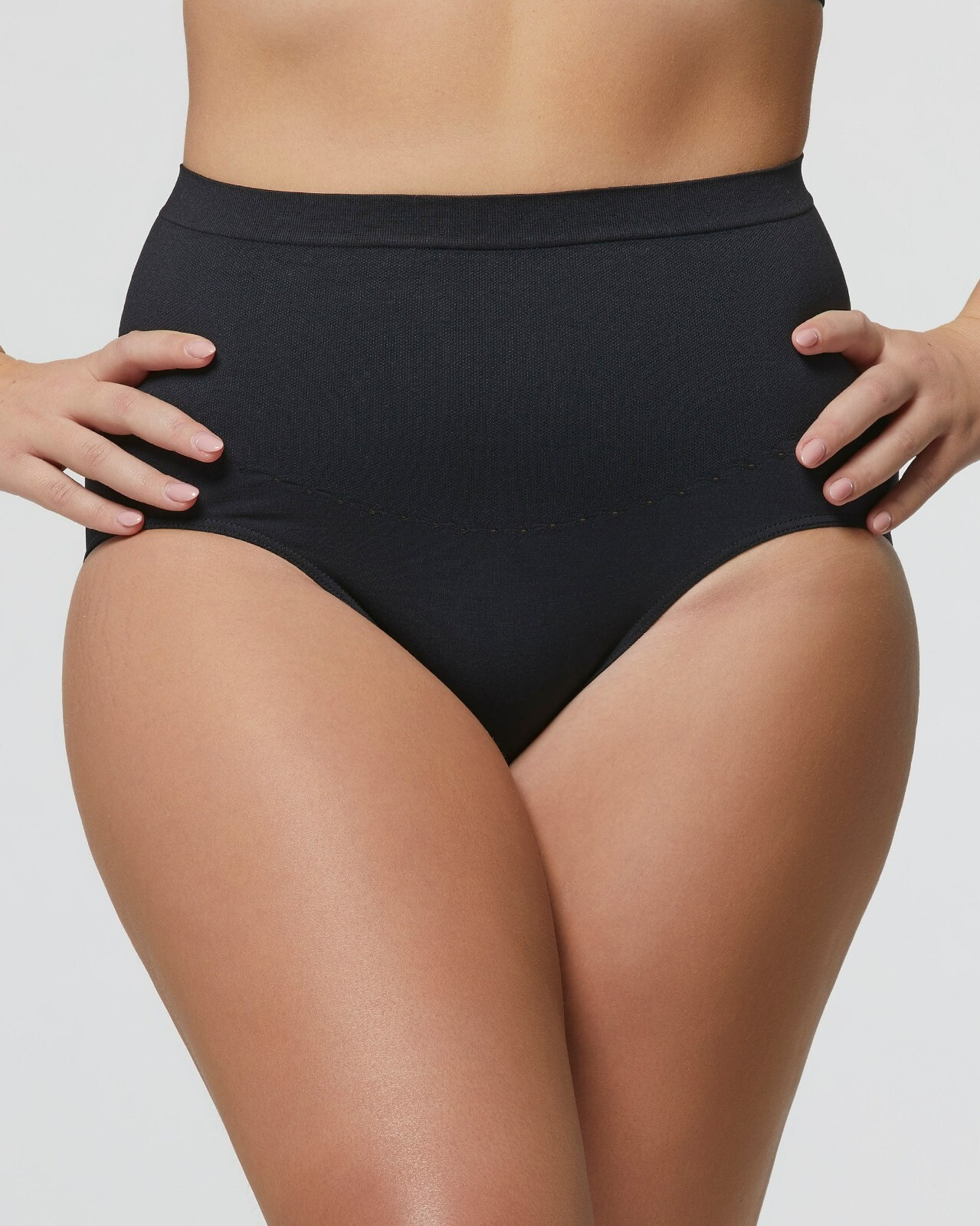 COMFORT SIZE NO STRESS -L / 14 CURVY BRIEFS SOFT MICROFIBER SEAMLESS PUMP BRIEFS