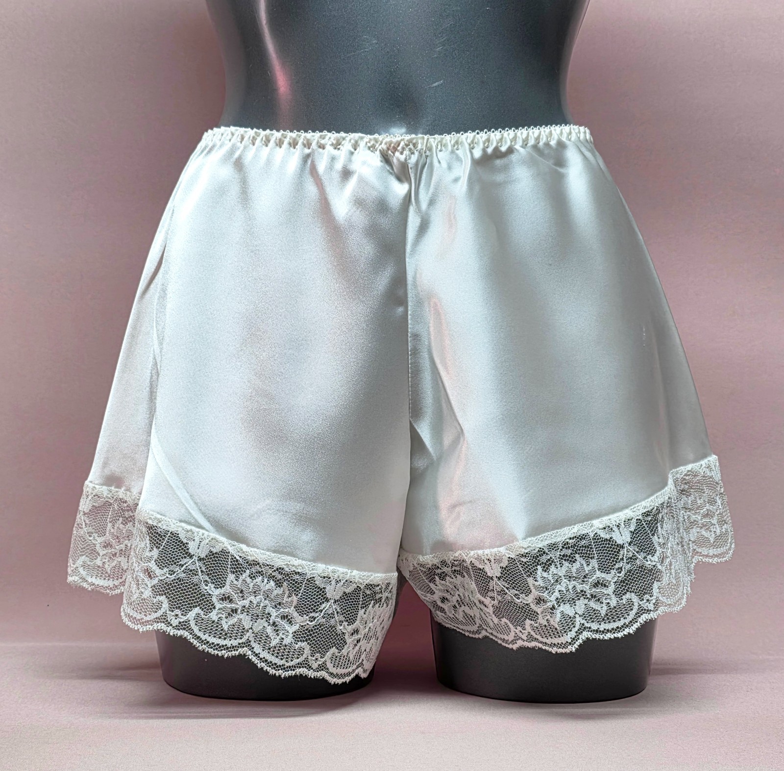 Cami Knickers French Knickers Stunning Soft White Lace Trim Size 26-28″ B20R0024