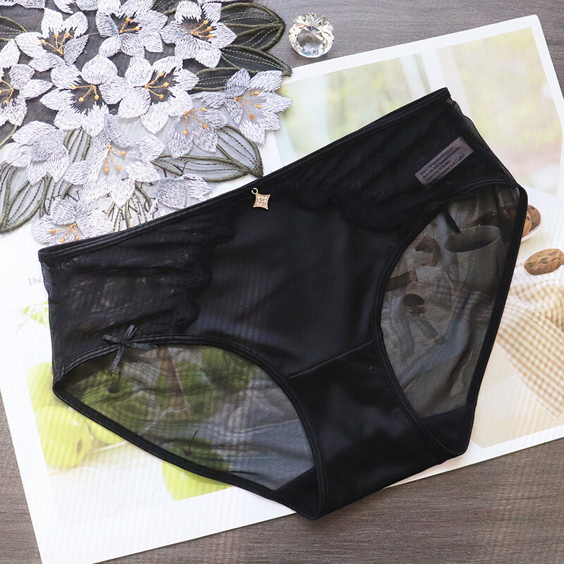 5 Pack Lot Sexy Womens Satin Panties Briefs Sheer See Through Underwear Lingerie