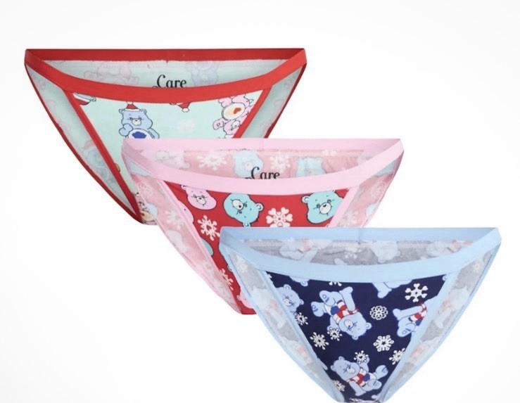 Women’s Care Bears Christmas Bikini Panties, 3-Pack