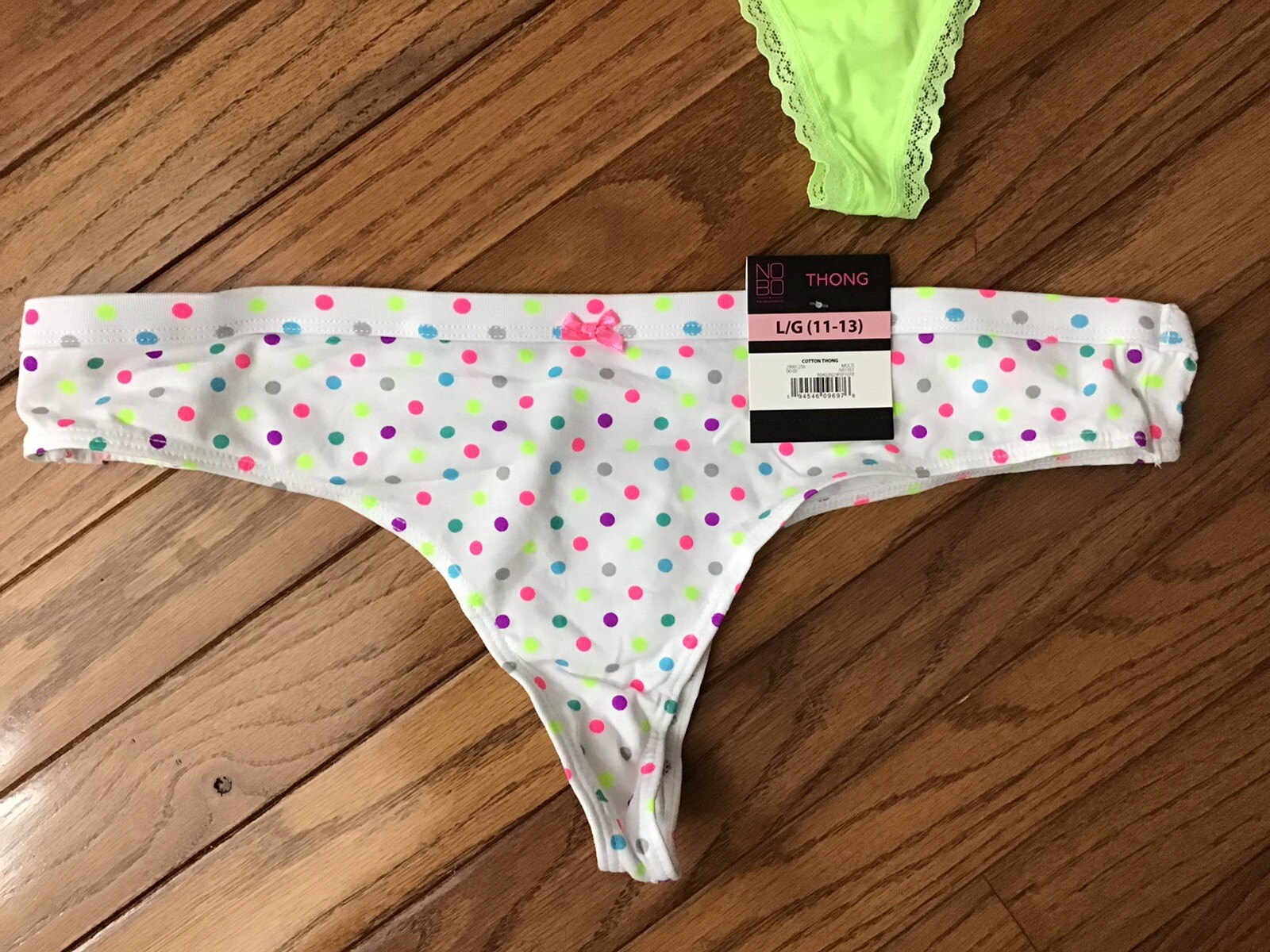 NWT NOBO No Boundaries Thong Panties Size Large (LOT OF 3 Thongs) (T15-10)