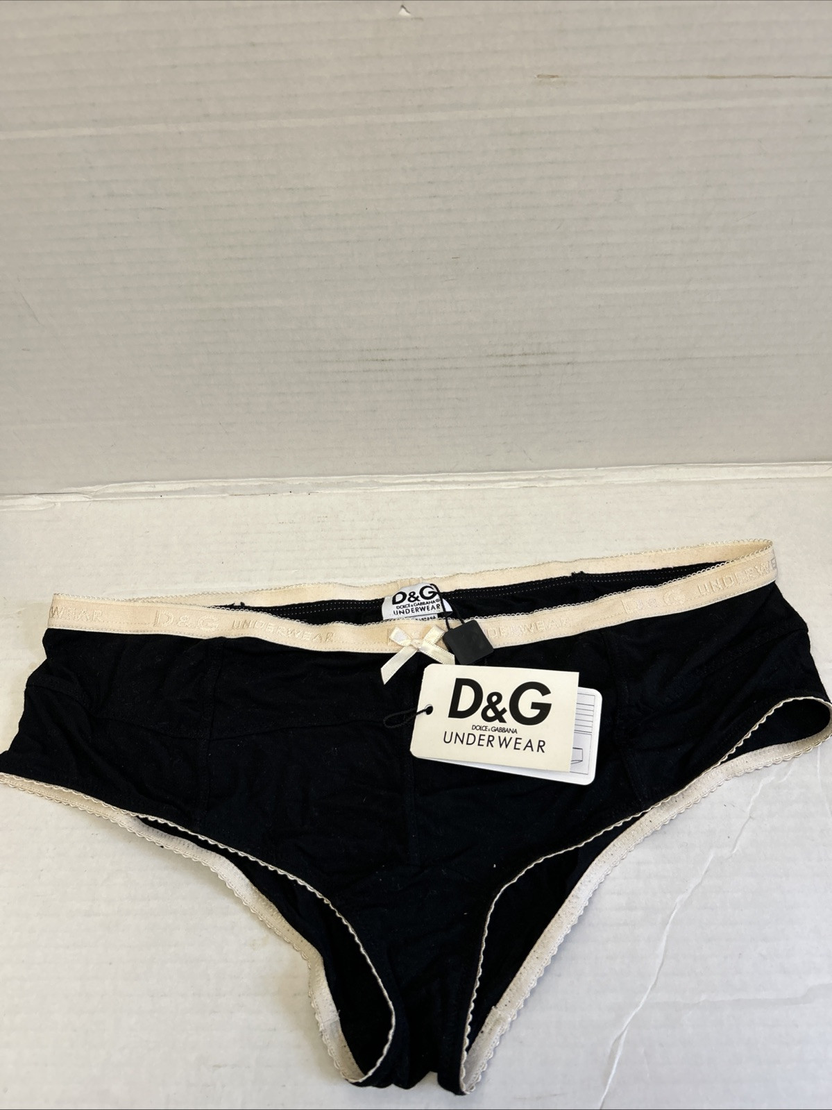 DOLCE & GABBANA Underwear Black Branded Logo Sz EU- XXL USA XL F 48 I 5 NWT