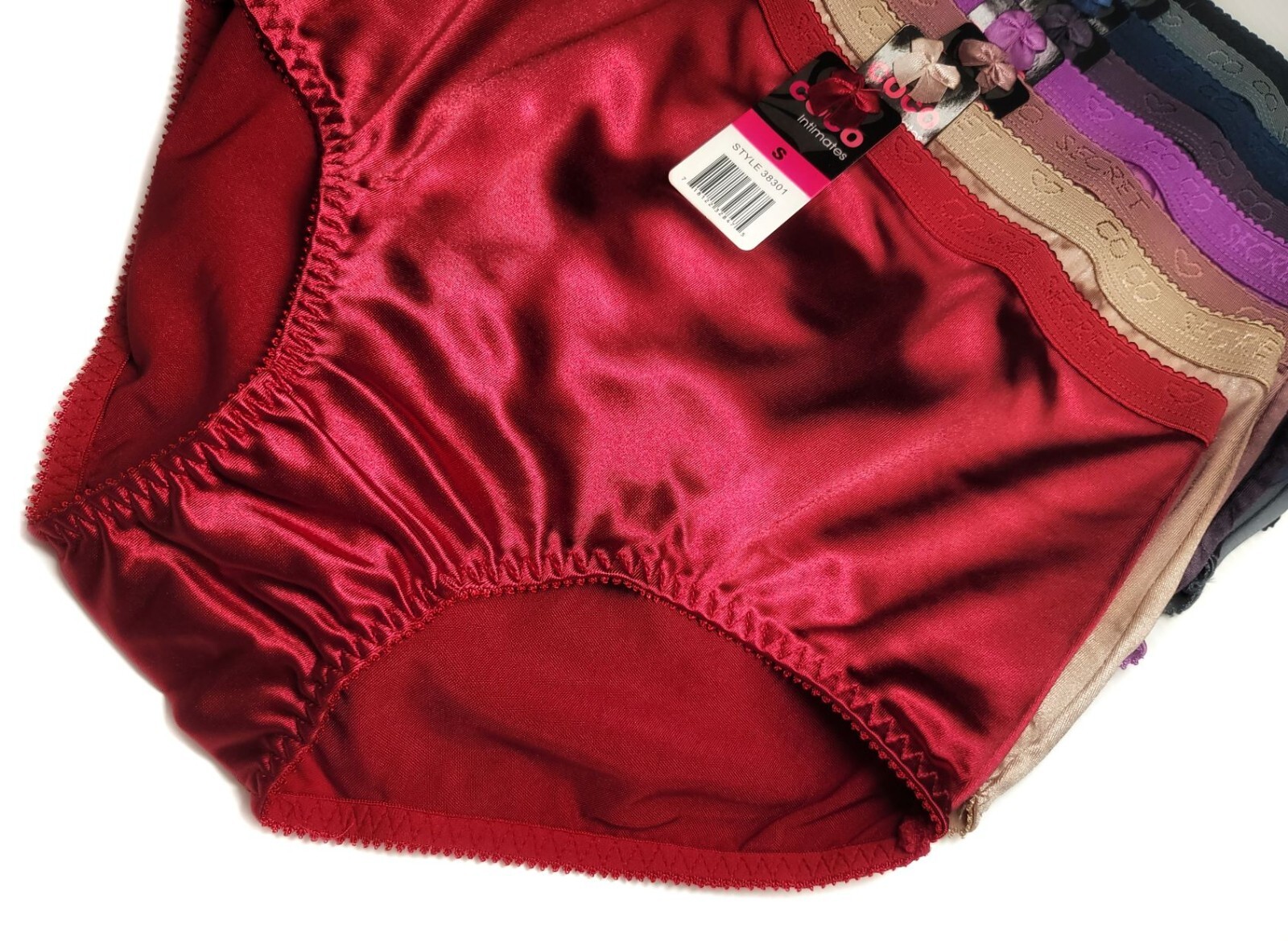 3 6 Women High Waist Full Coverage Shiny Smooth Silky Satin Brief Panties Undies