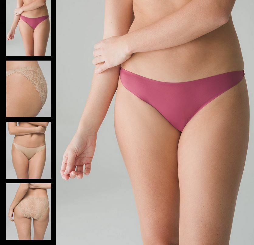 Soma Vanishing Edge Lace Back Bikini Panty S L XXL Honey Rose