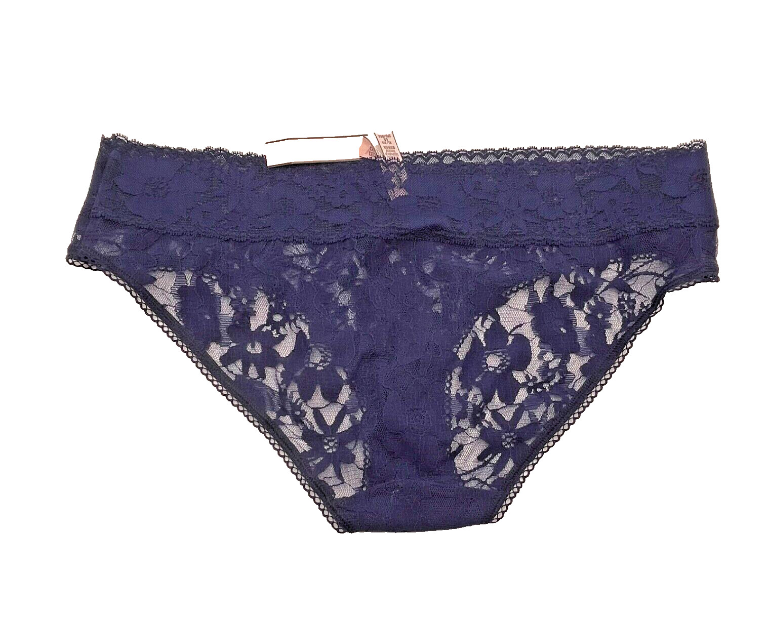 Victoria’s Secret Navy Chantilly Lace Wide Waistband Hiphugger Hipster Pantie XL