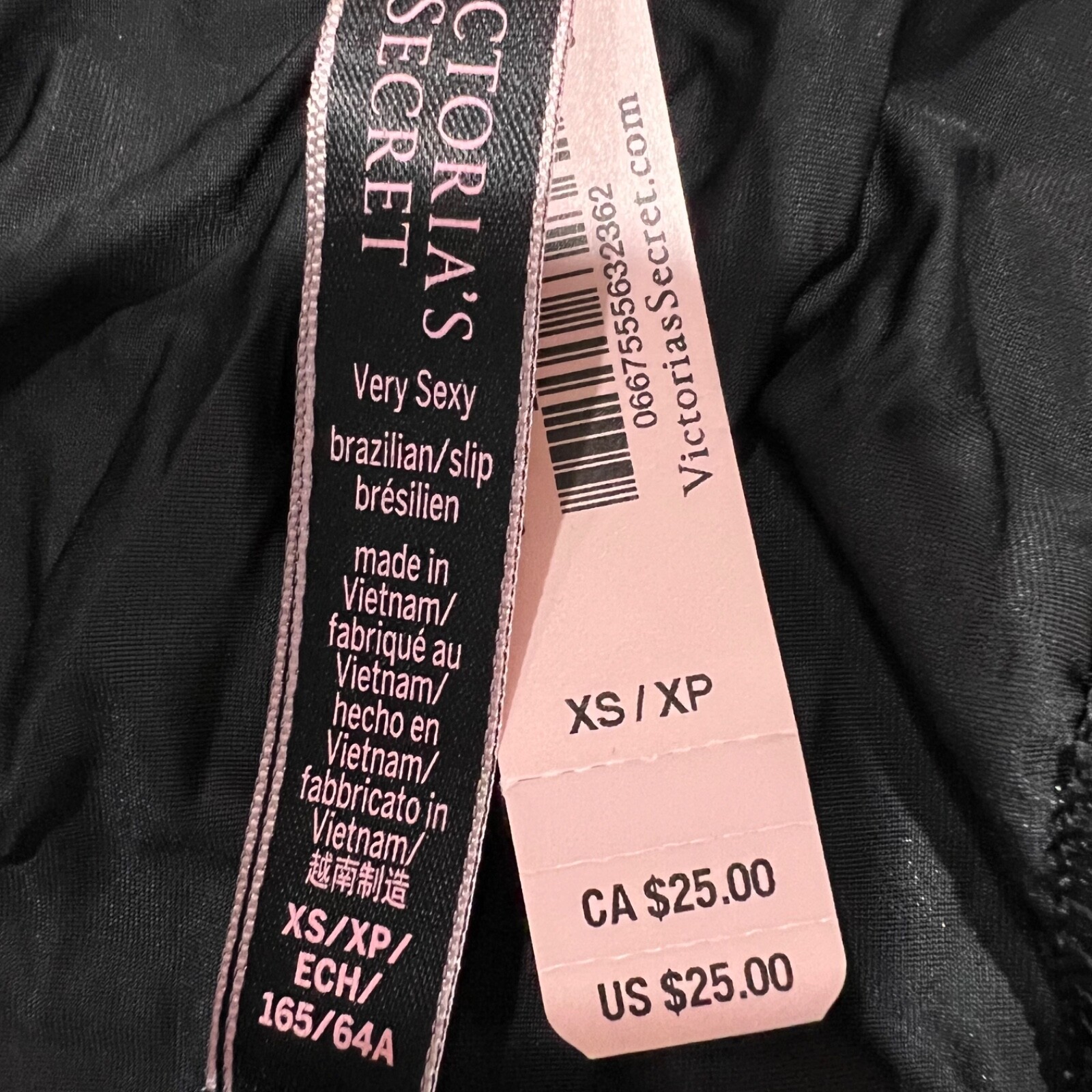 NWT VICTORIA’S SECRET Very Sexy Brazilian Pantie Sz XS-M-L-XL Black Gold Stars