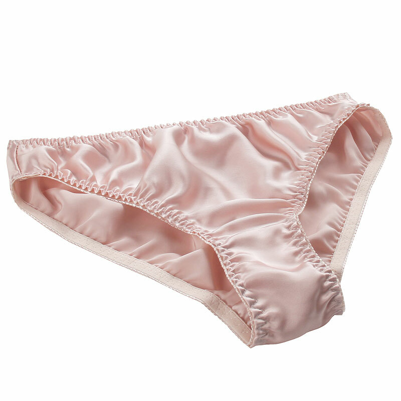 Womens 100% Silk Knickers Bikini Mid-rise Daily Hipster Panties Brief Underpants