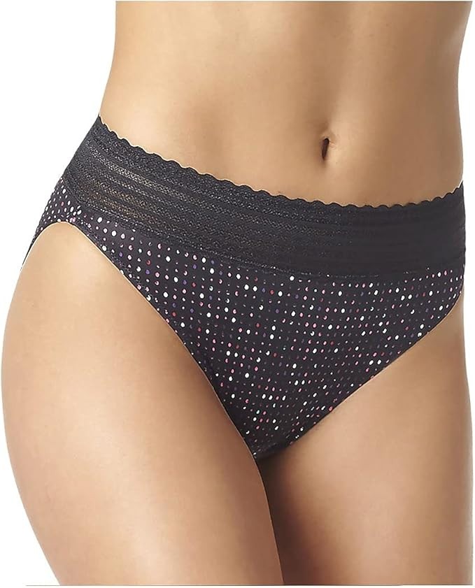 WARNER’S No Pinching No Problems Dig-Free Comfort Waist BLACK SPARKLE M