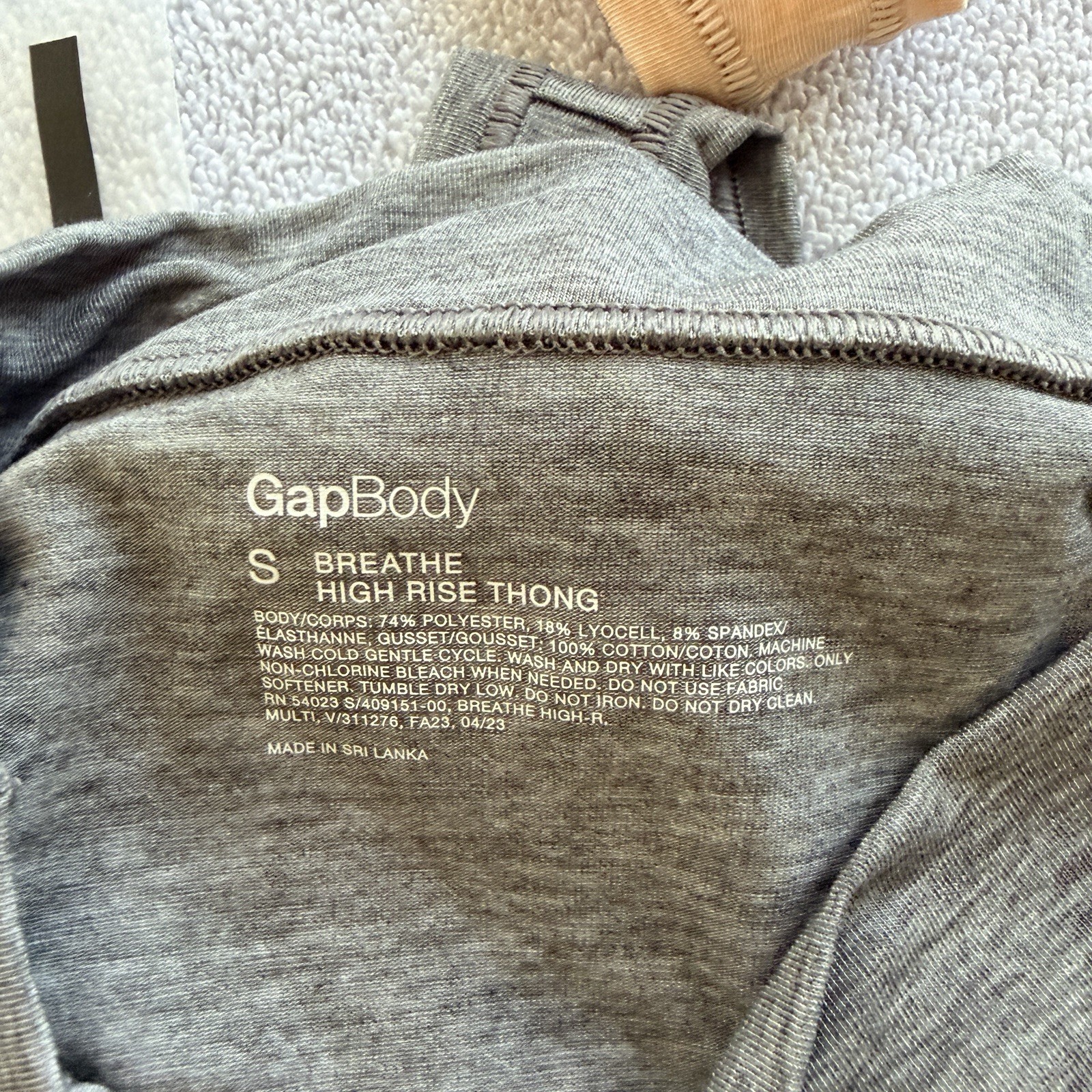 GapBody Women’s 3 Pack High Cut Brief Underwear Size S Gray Black Nude NWT