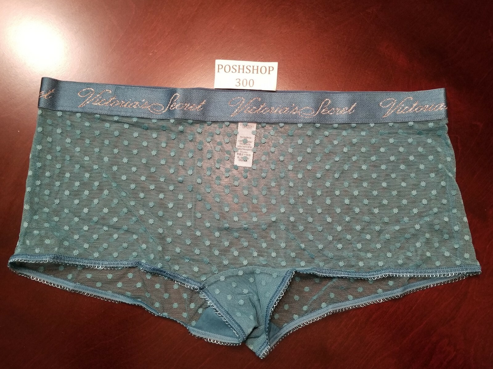 VICTORIA’S SECRET LAVISH TEAL BLUE LACE POLKA DOT SHORTIE QUICK SHIPPING!!