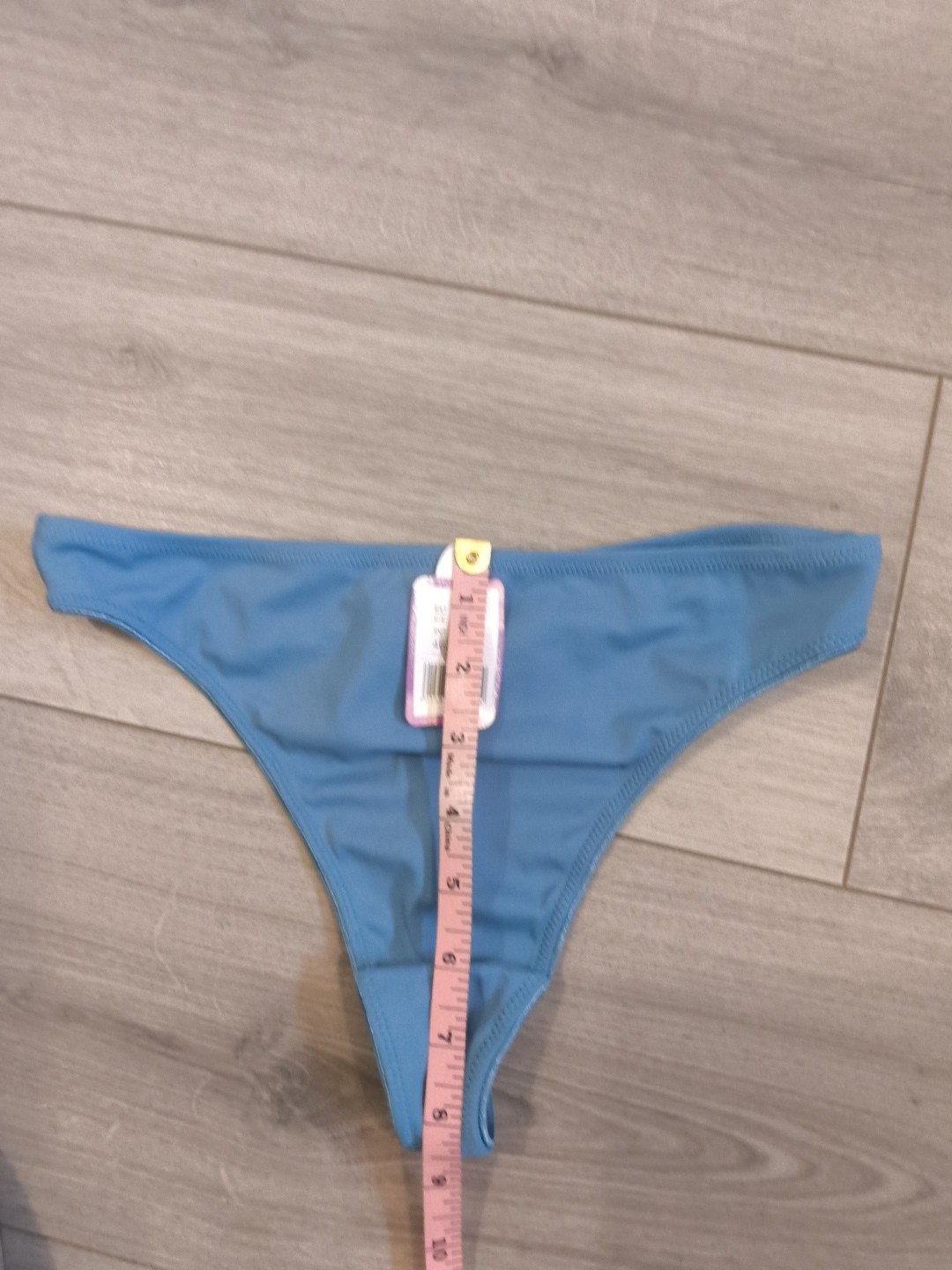 BNWT Deep Teal Blue High Cut Classic Tanga Thong Size 6-8
