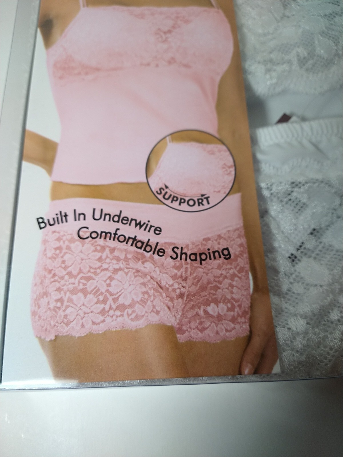 Sexy Bralette & Lace Boyshort Donna L’oren 2 Piece Small White NIB