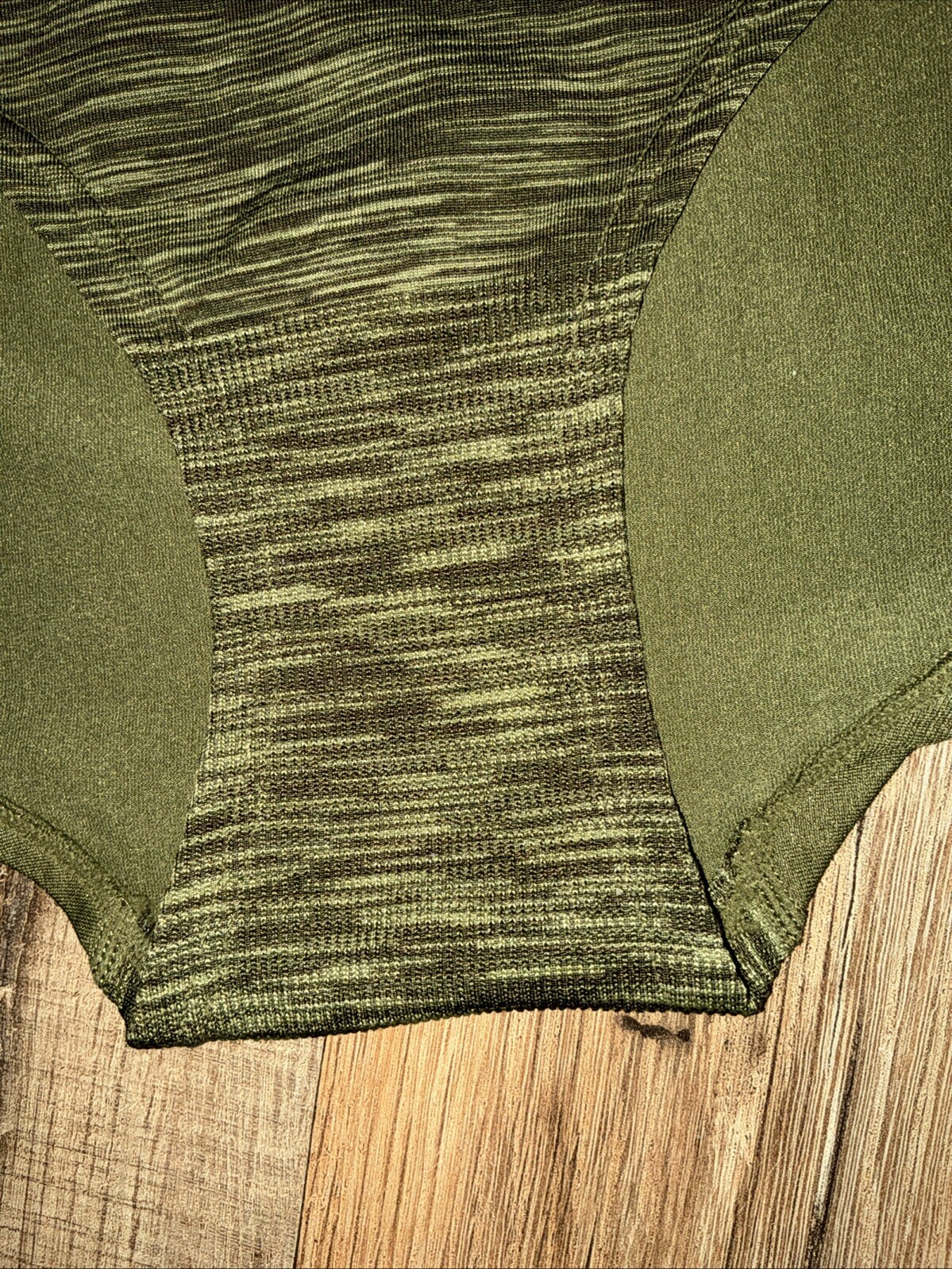 NWT JASMINE & GINGER SPLIT BAND BIKINI PANTIES Nylon S92UJ642 CAPULET OLIVE M/6