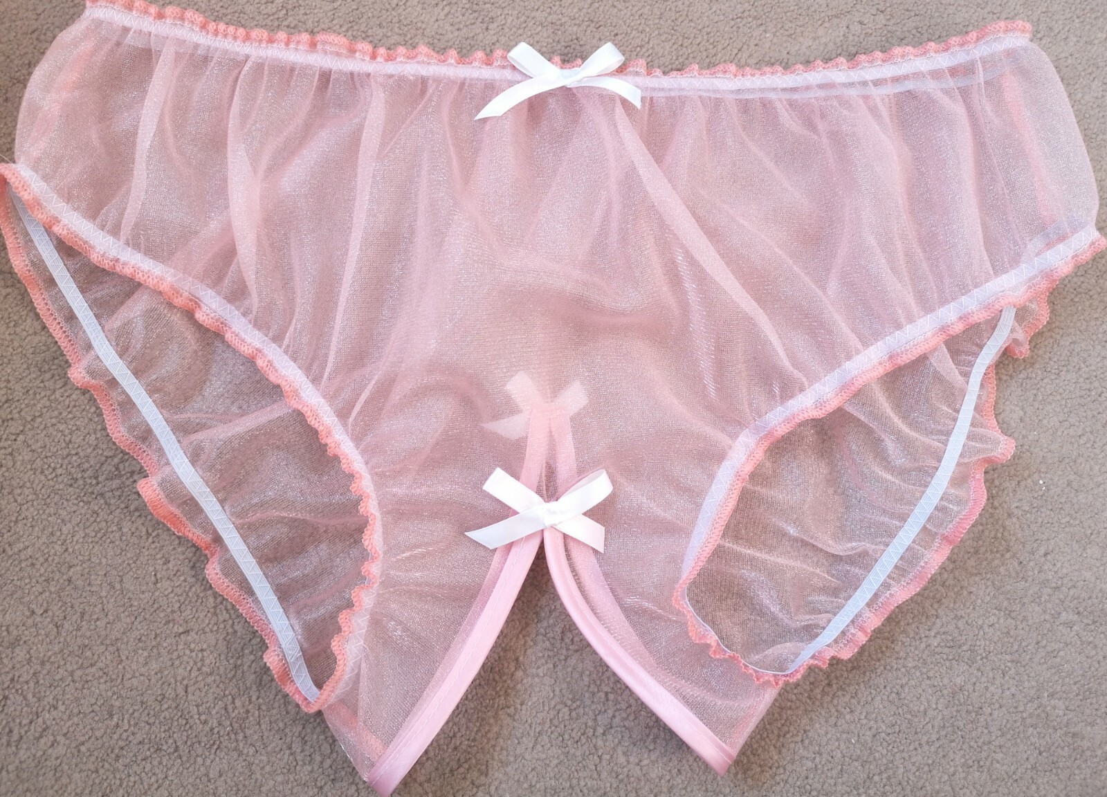 🌸MADE TO ORDER* “Organza see-through ” CROTCHLESS Knickers any size&colour 🌸