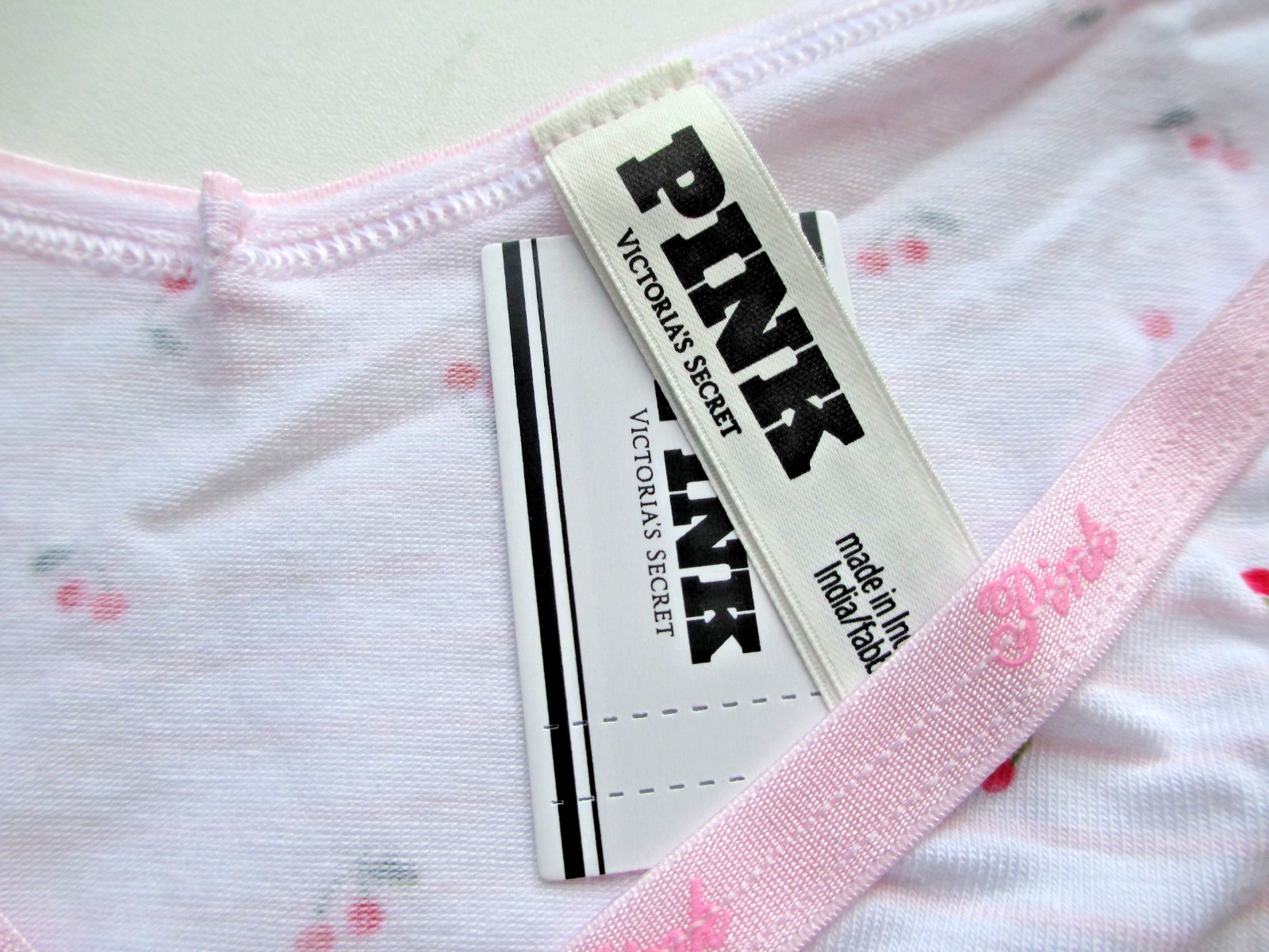 VICTORIA’S SECRET PINK Cotton Tanga High Leg Cheeky Panty M L Pink NWT Stripe VS