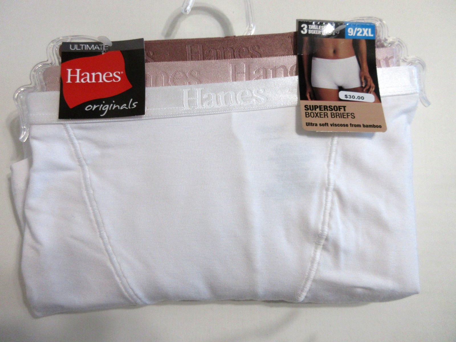 Hanes Ultimate Originals 3-Pair BOXER BRIEF Panties cool viscose Stretch~ 9/2XL