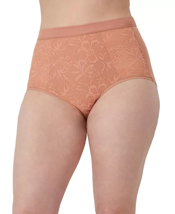NWT 2-Pack Bali Women 2XL Breathe Lace High-Rise Brief Underwear DFCLBF Rose
