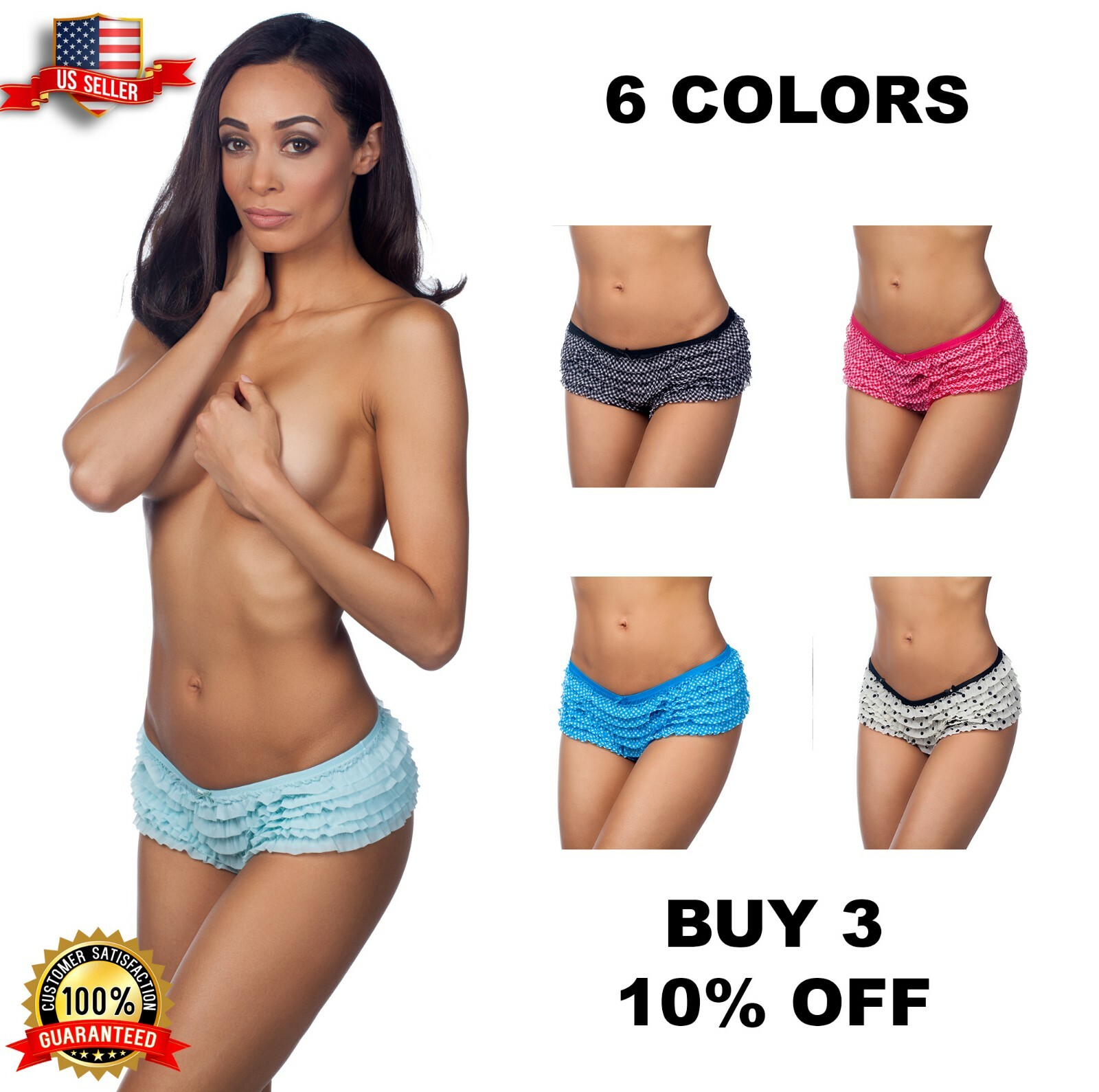 Honeydew Intimates Sexy VARIOUS COLORS Low Rise Cheeky Ruffle Rumba Panties