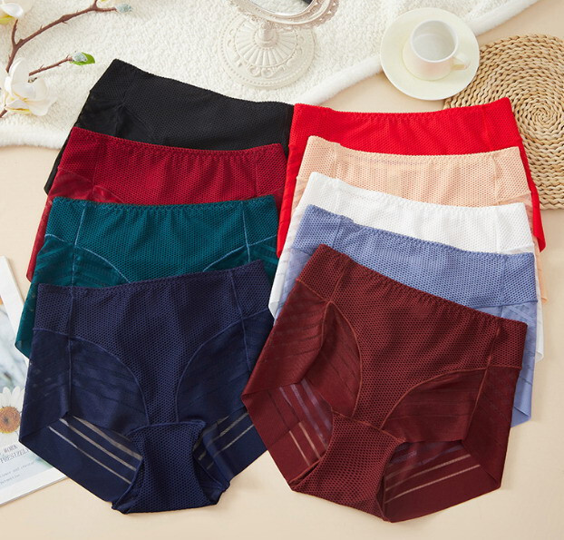 Women High waist Briefs Strap Seamless tummy control Plus Size Underpants 91651