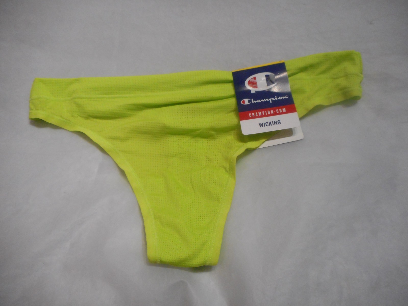 Champion Wicking Women Lime Green Thong PANTY medium