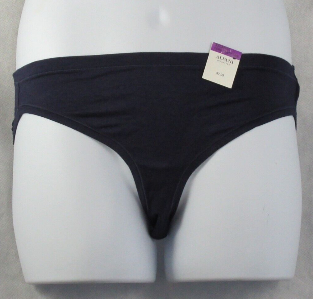 Alfani Women’s Ultra Soft Modal Bikini Panty Underwear, Venus Dark Blue, XXL
