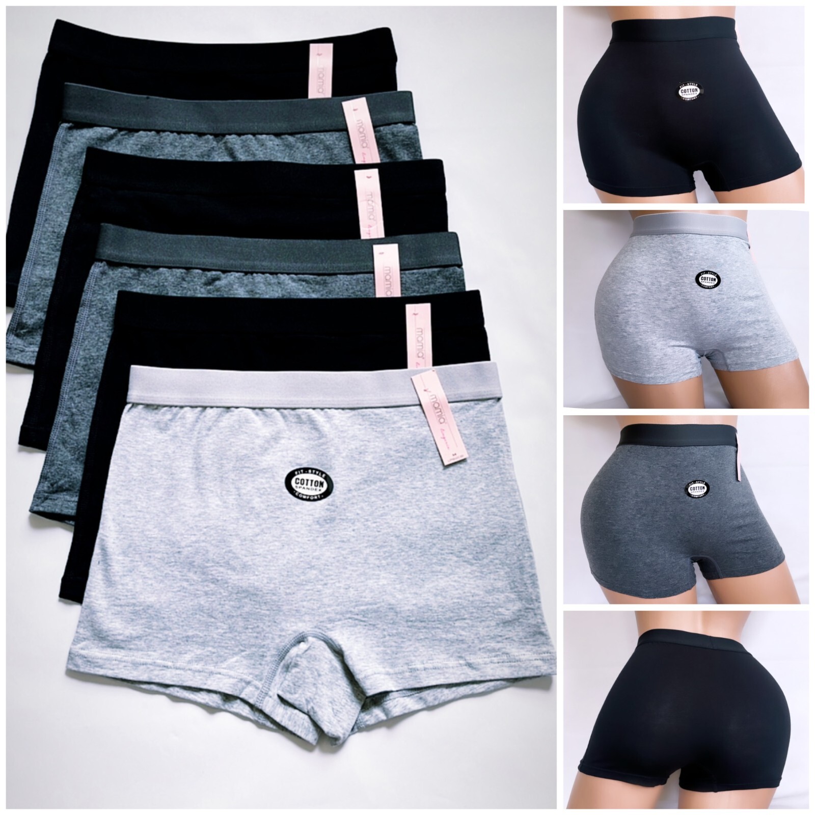 Lot 6 Pack Women’s Sports Cotton Boxer Shorts BoyShort Yoga Fitness Gym 612 S~XL