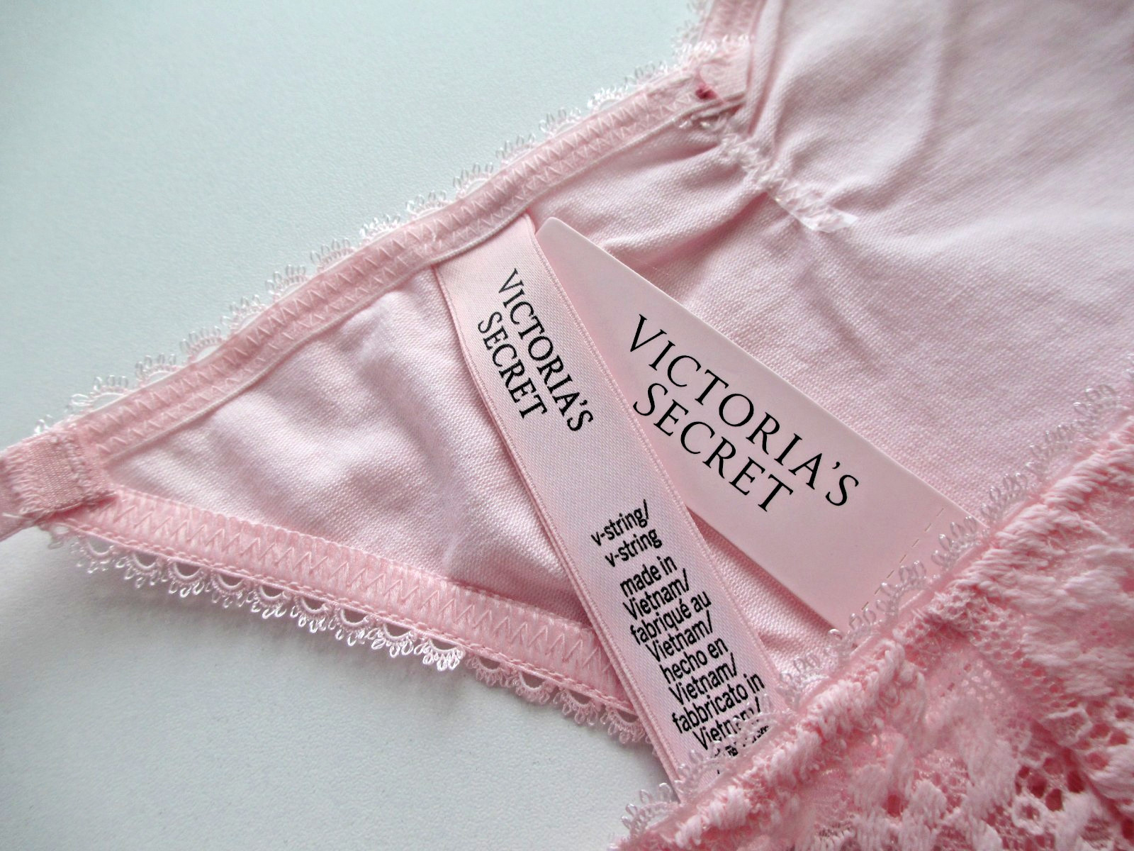 VICTORIA’S SECRET Cotton V-String Thong Panty S M L XL Pink NWT VS FREE SHIP 4+