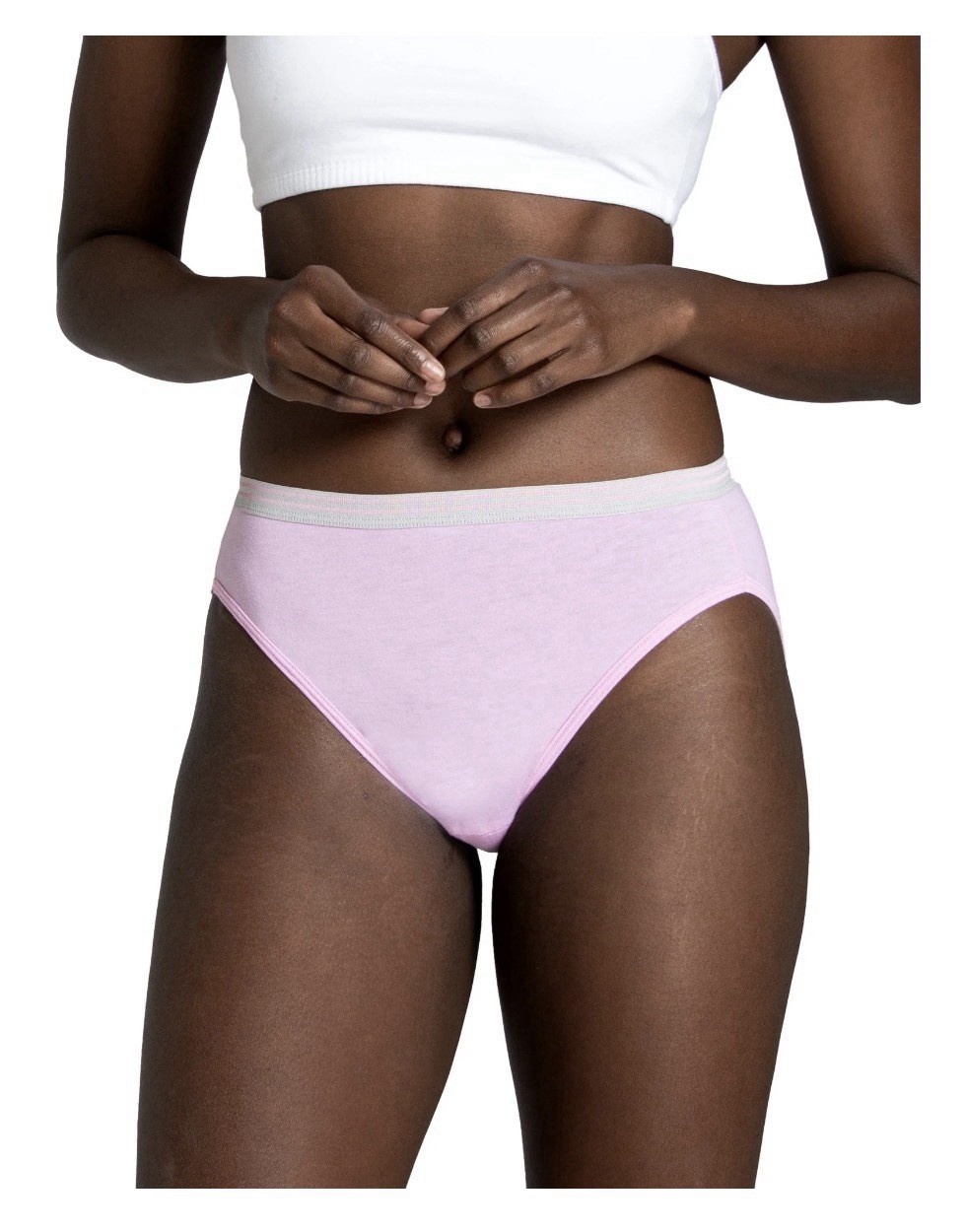 10-Pack FRUIT OF THE LOOM Women’s 9/2XL Heather Hi-Cuts Eversoft Panties