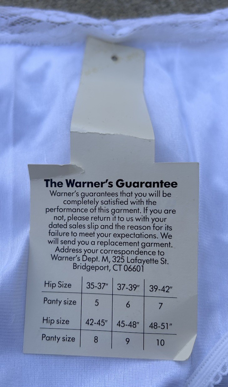 NOS! Lot 3 VTG Warner’s Perfect Measure White Nylon Lace Brief Panties – See Des