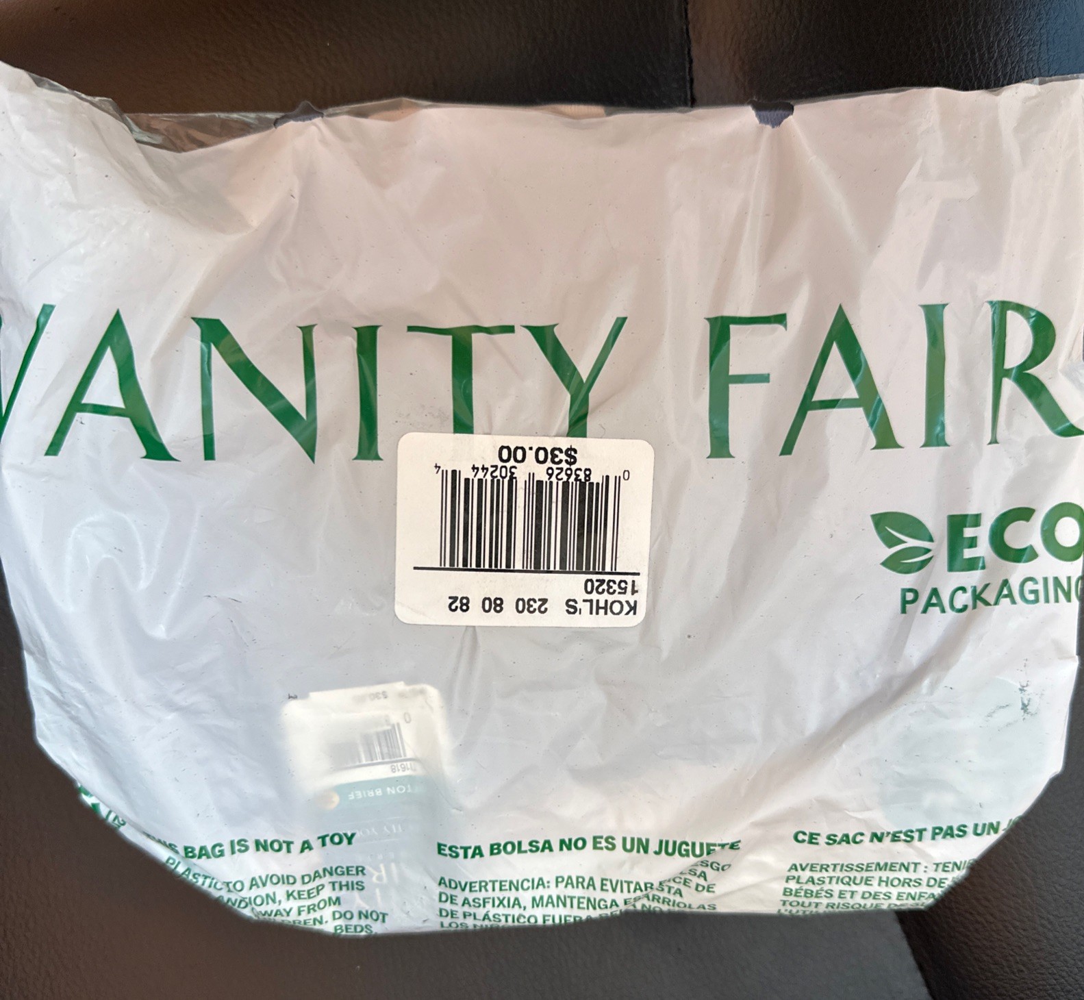 NWT Vanity Fair 7/L Perfectly Yours Cotton Classic Brief Underwear 15318 Colored