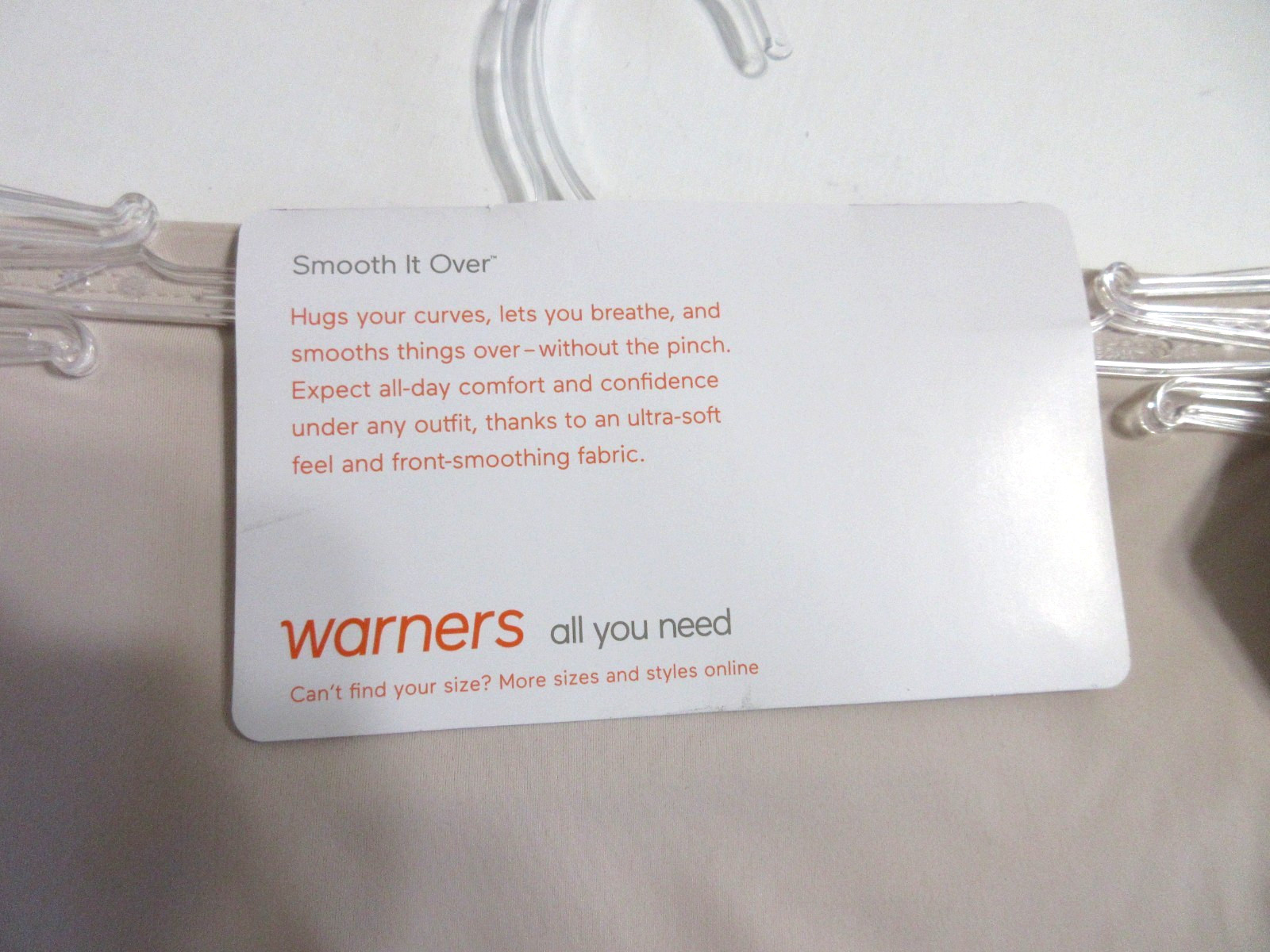 Warners HI CUT panties Smooth it over Front High waist RT9021 beige nylon~ 2XL/9