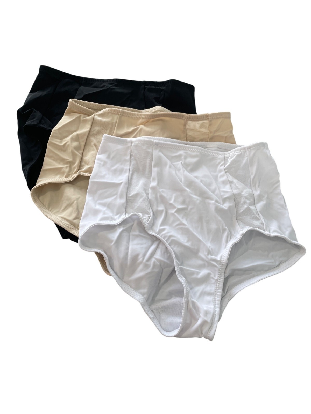 Rhonda Shear 3 Pack Mesh Insert Brief Size XS Black White Beige Underwear 663.1