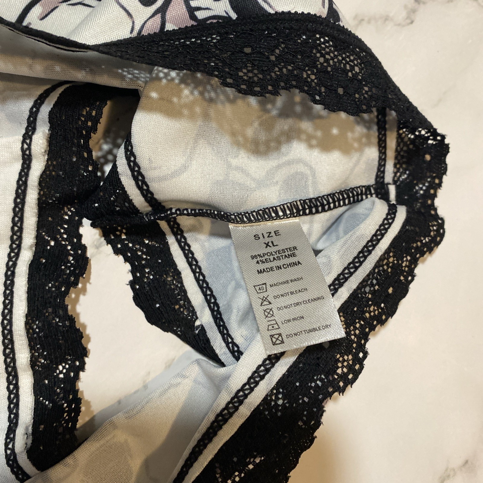GOTH Skull Lace Trim Emo Boyshort Panties SKULLS XL Stretchy NWOT