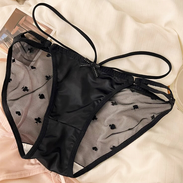5Pack Lot Sexy Womens Satin Panties Brief String Bikini Sheer Underwear Lingerie