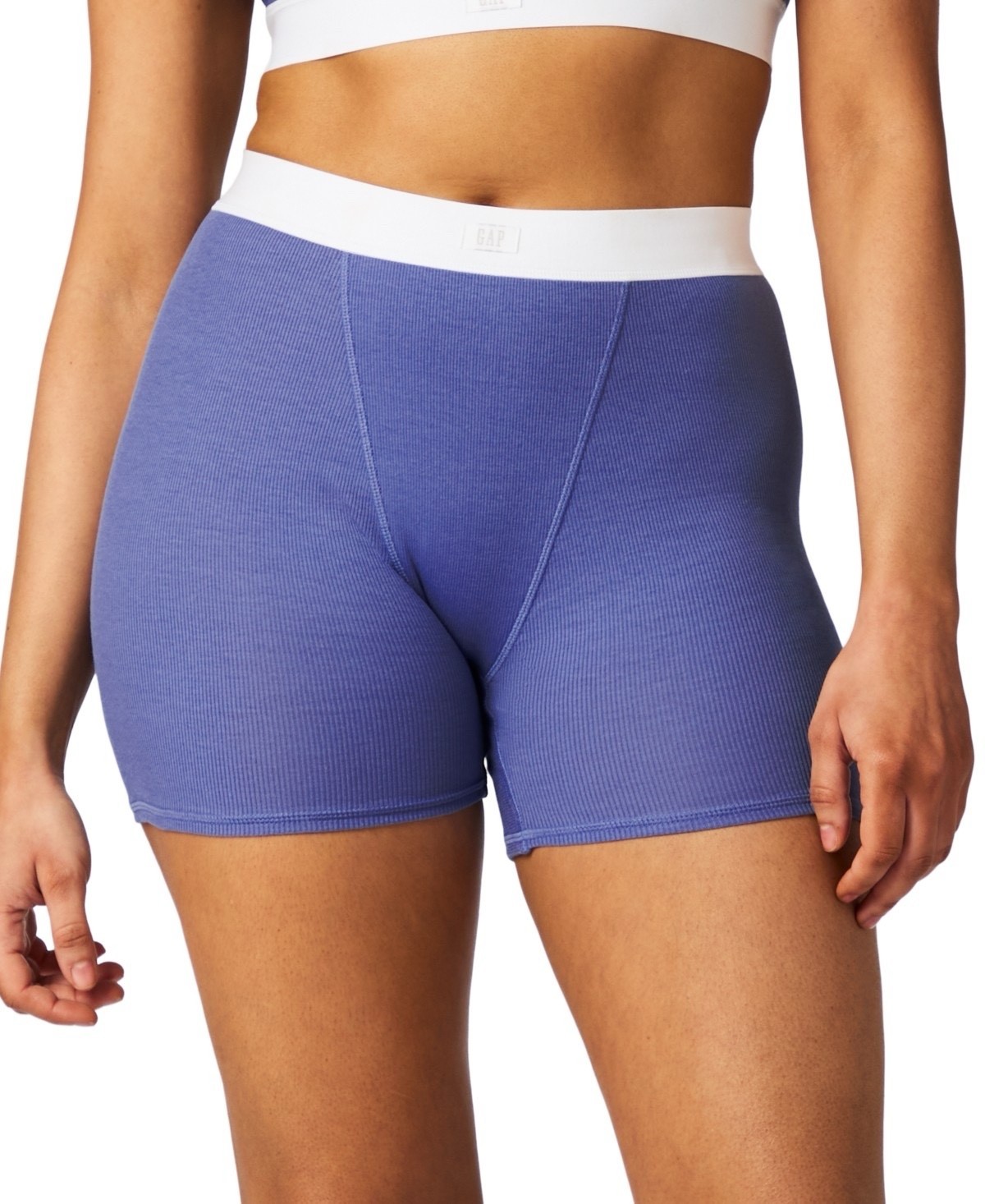 Gap GapBody Women’s Logo Comfort High-Waist Shorts | Bleached Denim | XS