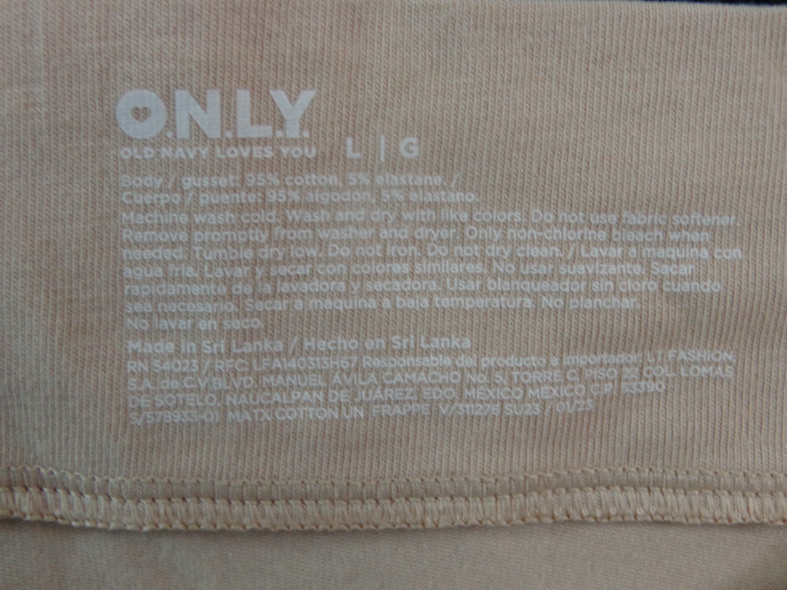 Old Navy Bikini Underwear Women’s L Beige New With Tags