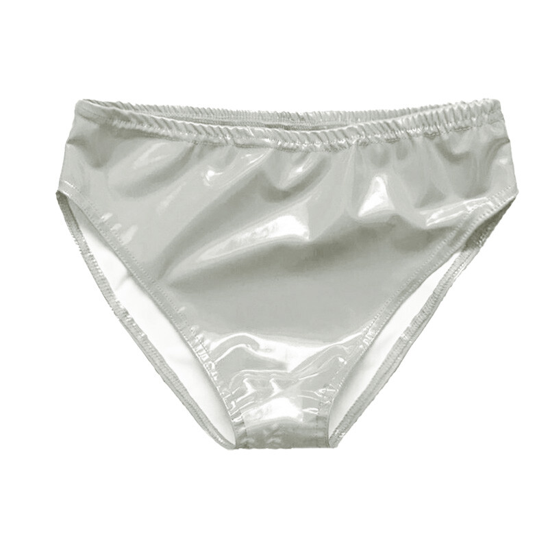 PVC Leather Womens High Waisted Booty Shorts Brief Latex Liquid Nightclub Panty