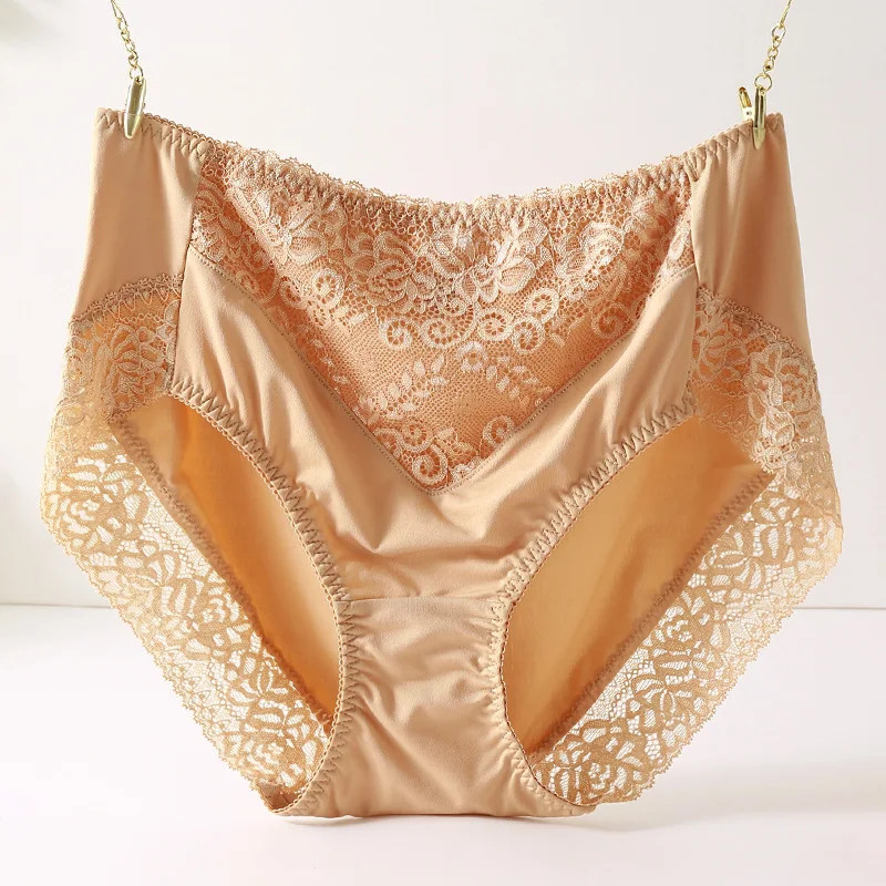 High Waist Lace Panties Women’s Plus Size Soft Stretch Comfort Briefs Underwear