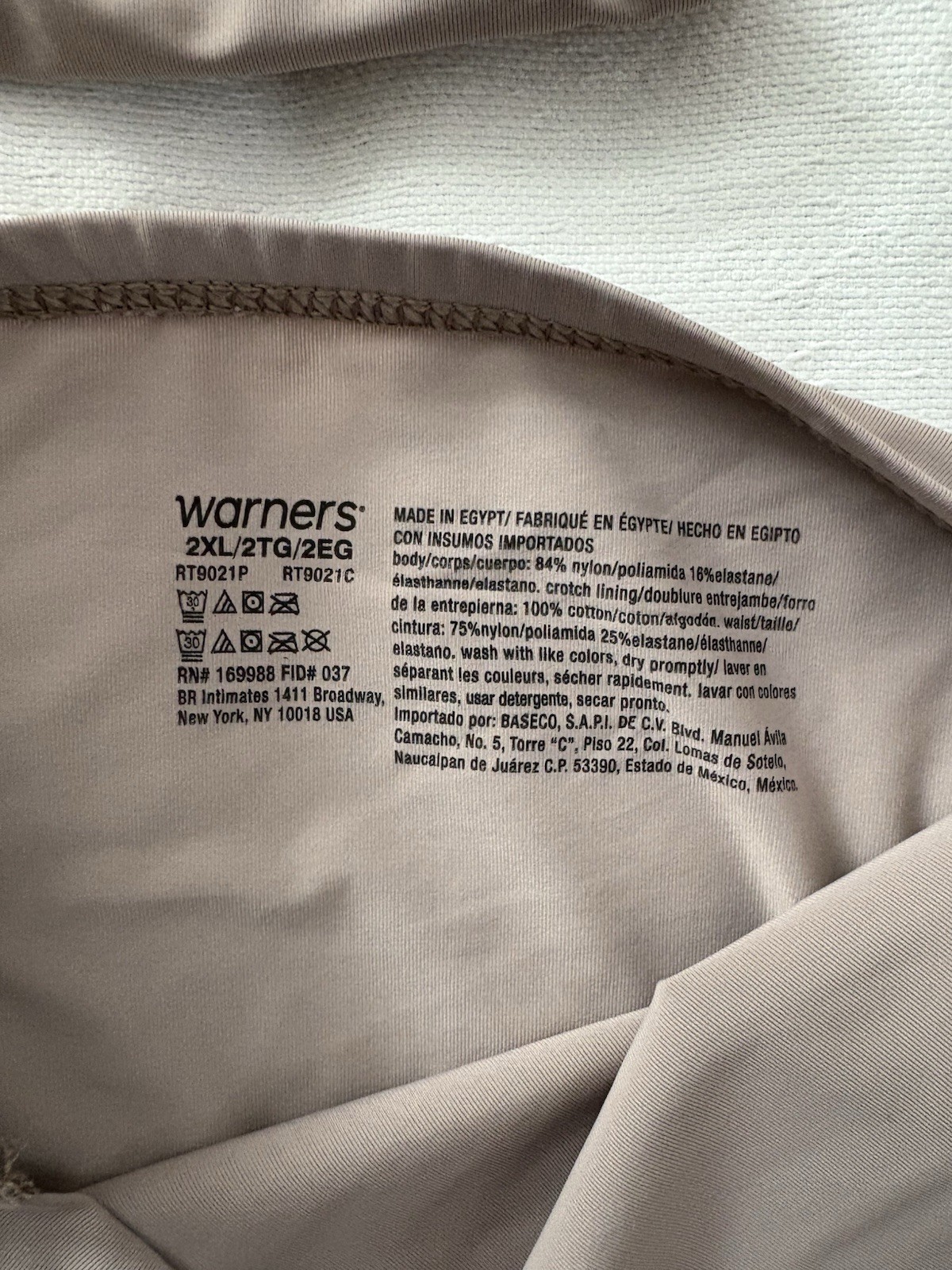 NEW Warners Briefs Smooth It Over Pinch-Free High Waist 2 Pair Size 2xlarge 9