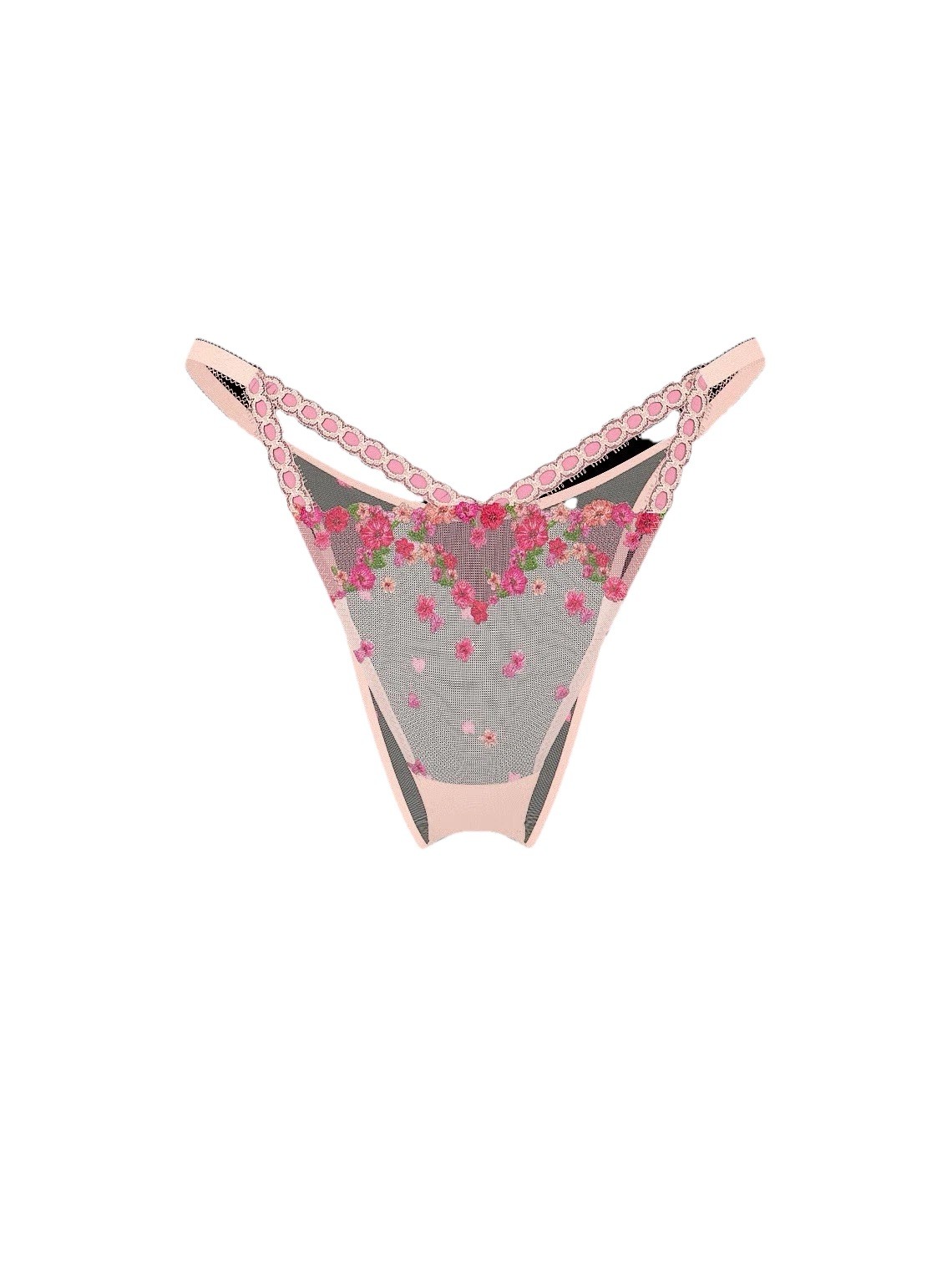 Victoria’s Secret Dream Angels Hearts & Roses Embroidery Brazilian Panty LG NWT