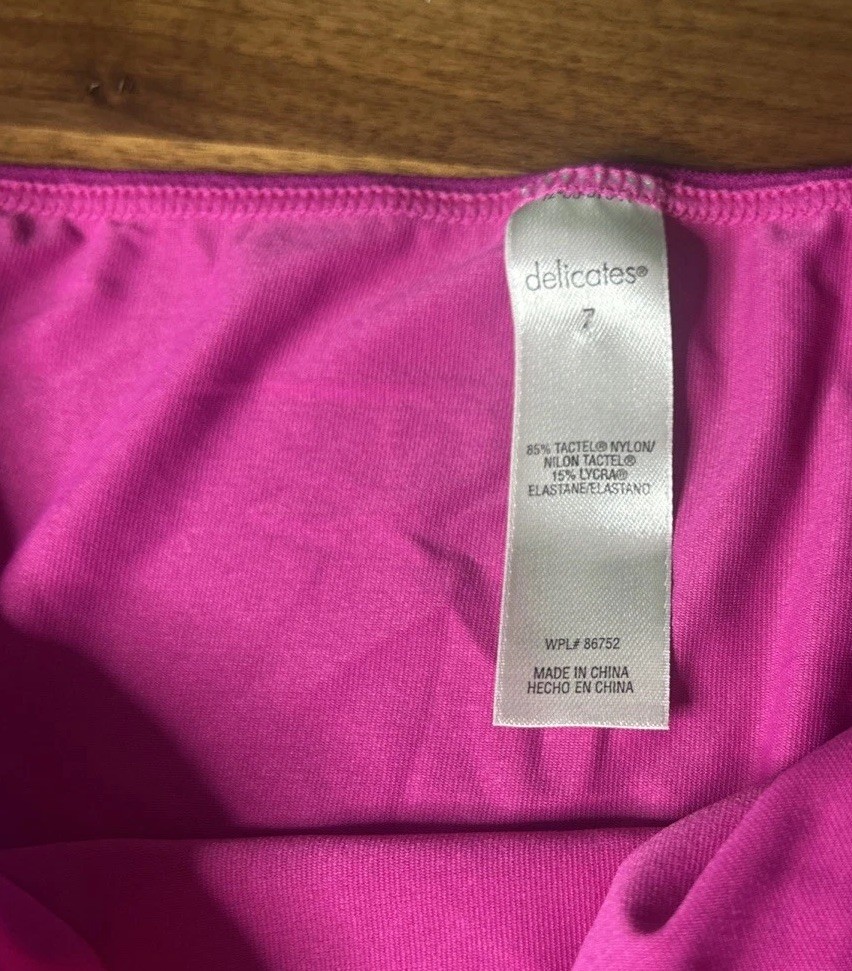 Vtg Delicates Sz 7 Satin Tactel Nylon Panties Second Skin Y2K Pink Silky Smooth