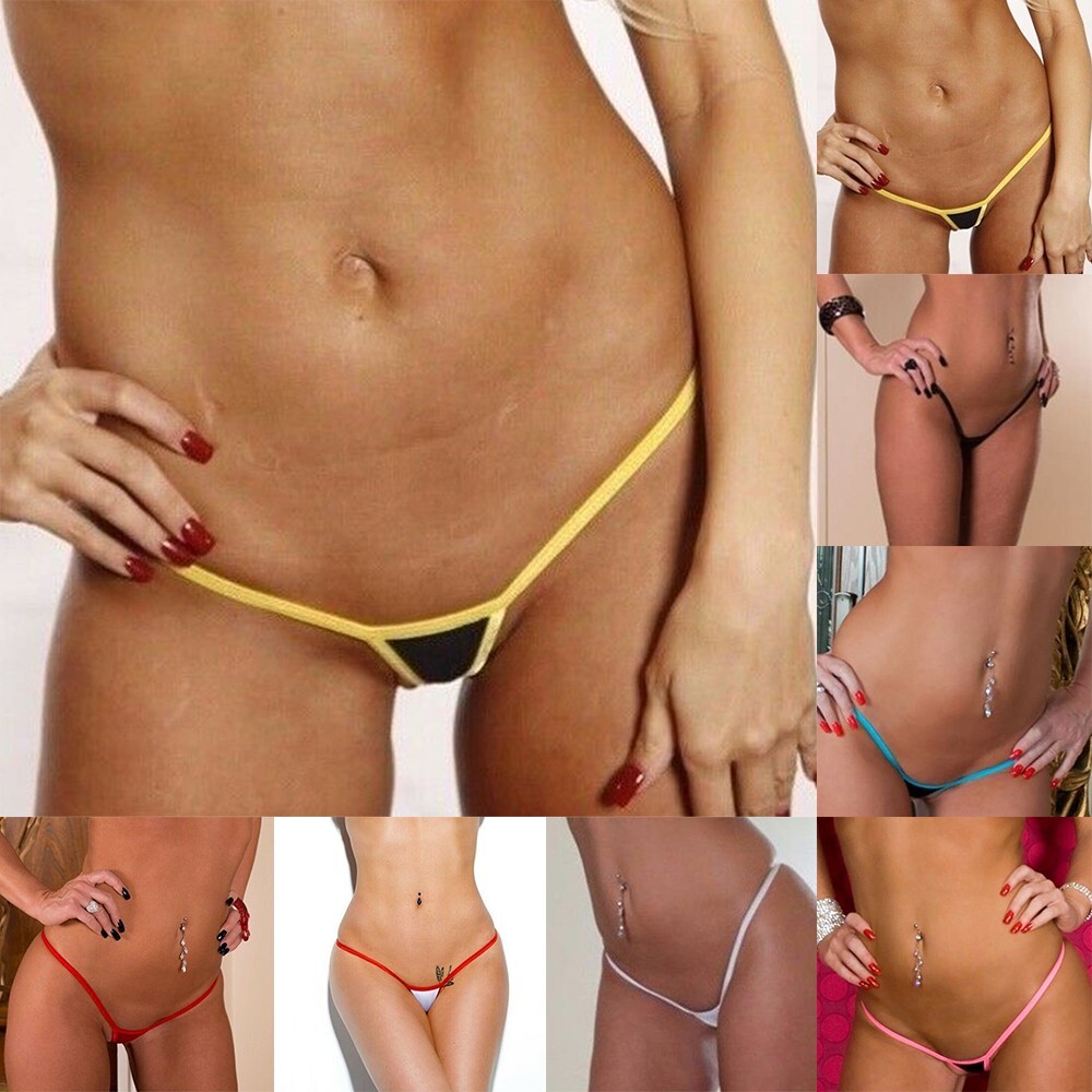 Sexy Women Thong Mini Low Rise Micro Thong Panties Briefs G-String Underwear