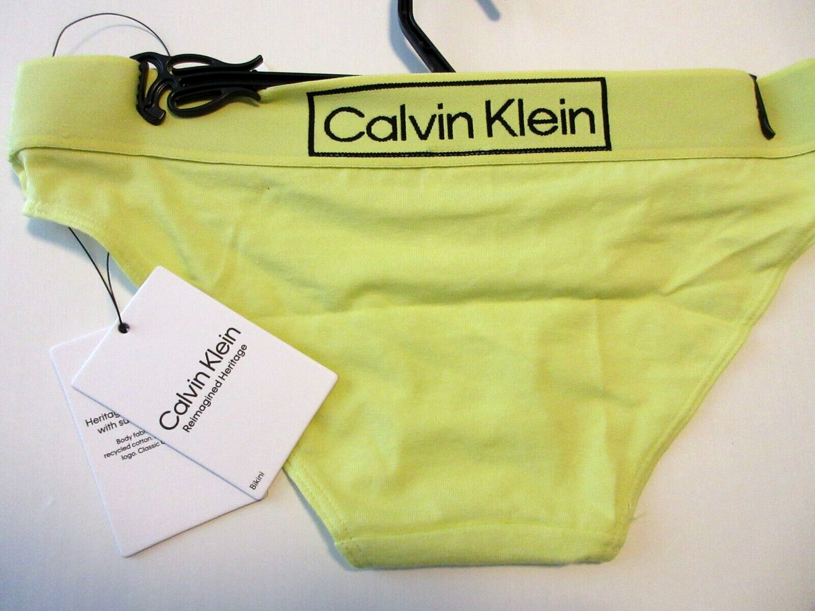 2-Pack CALVIN KLEIN Reimagined BIKINI panty QF6775-341 Lemon Cotton ~ XS $44