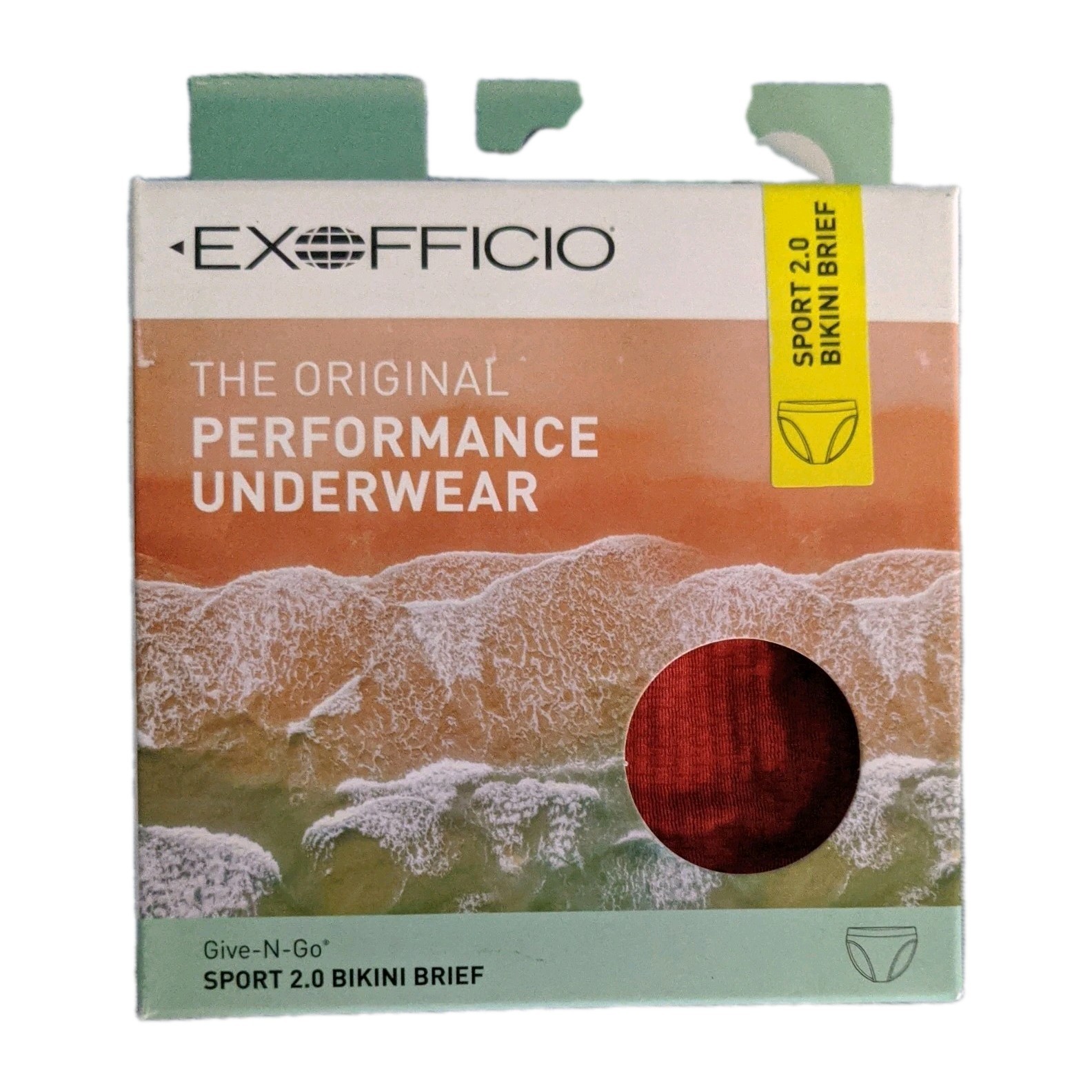 ExOfficio Give-N-Go PERFORMANCE 2.0 panties Women Sz XS Red Bikini Brief 1 pair